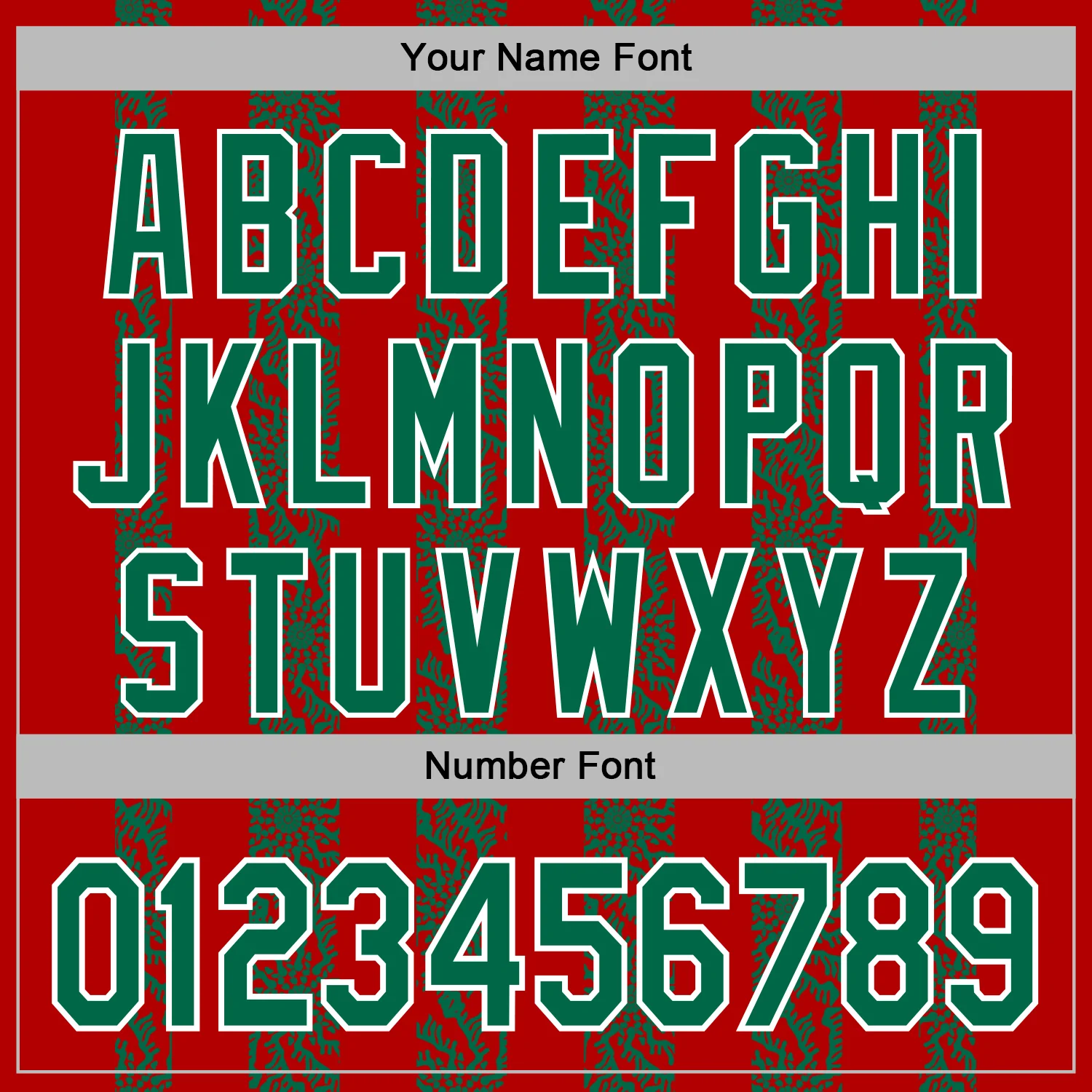 Custom Stitched Red Kelly Green-White Abstract Shape Pattern Sports Pullover Sweatshirt Hoodie - Image 6