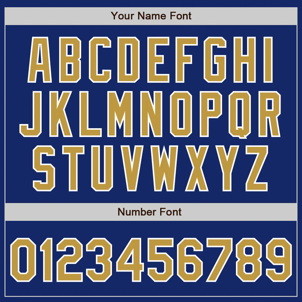 Custom Royal Old Gold-White Authentic Two Tone Baseball Jersey - Image 5