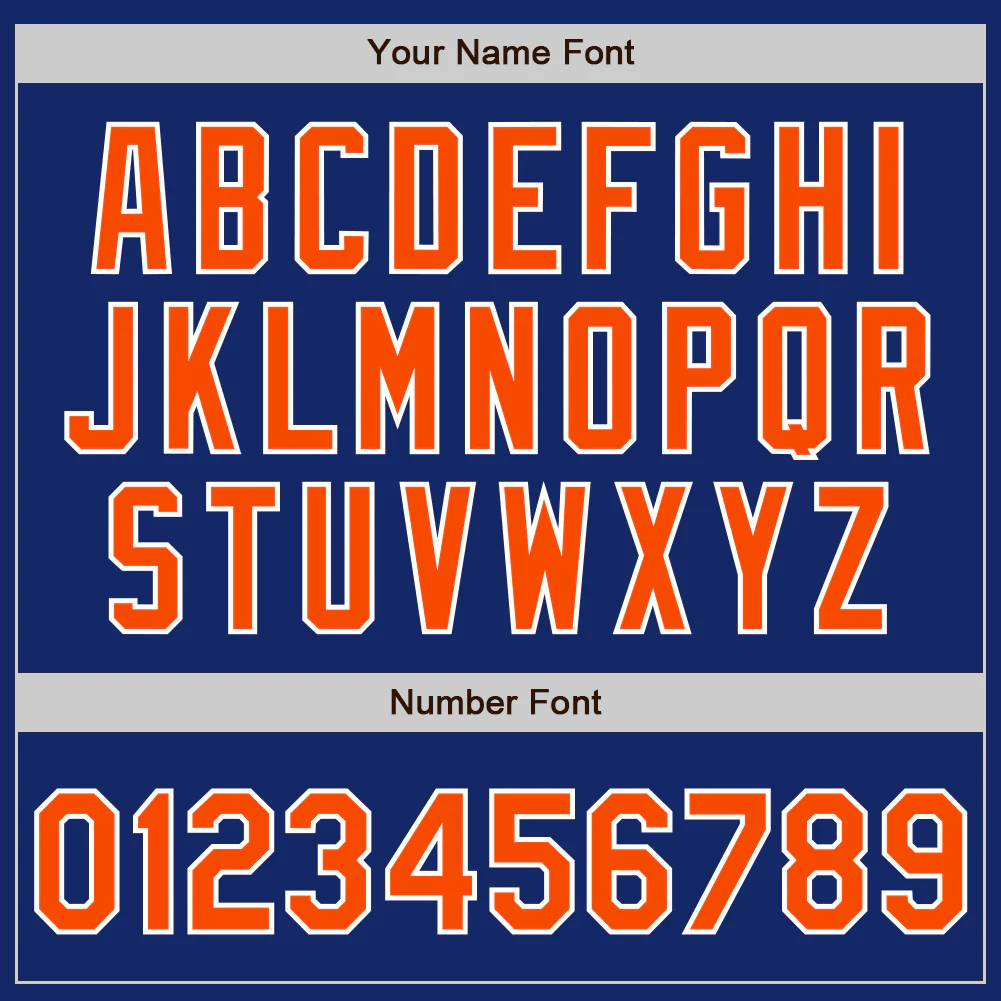 Custom Royal Orange-White Authentic Two Tone Baseball Jersey - Image 5