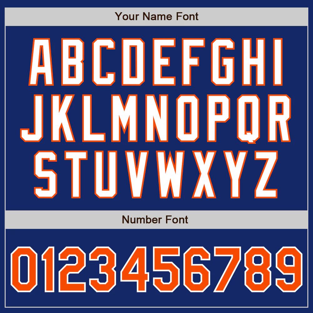 Custom Royal Orange-White Authentic Two Tone Baseball Jersey - Image 5