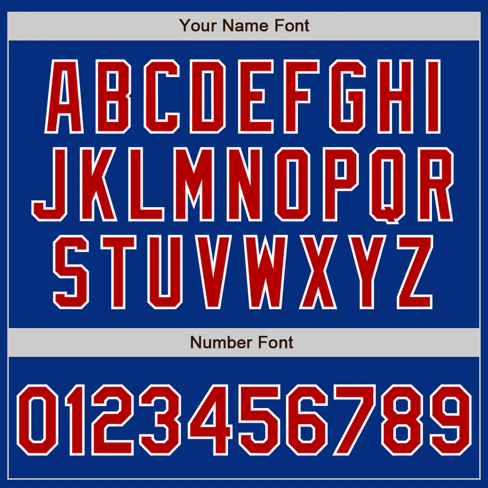 Custom Royal Red-White Authentic Baseball Jersey - Image 8