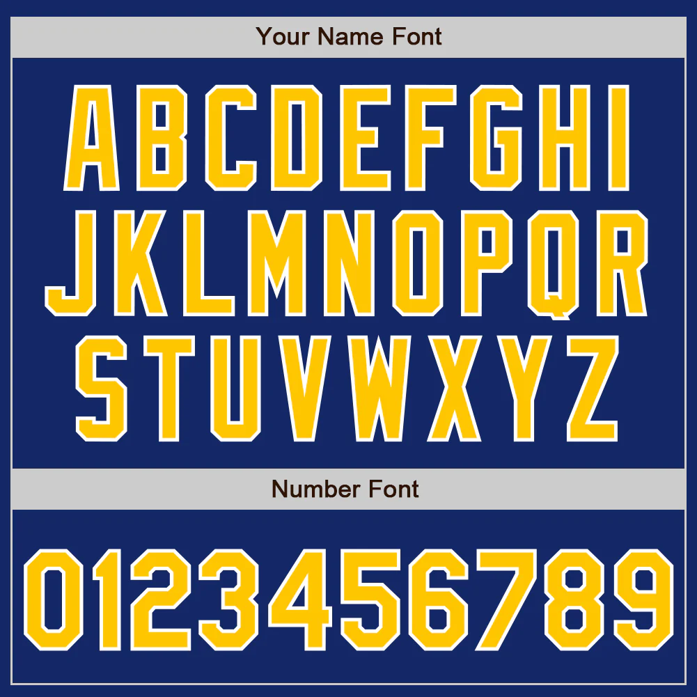 Custom Royal Yellow-White Authentic Two Tone Baseball Jersey - Image 5