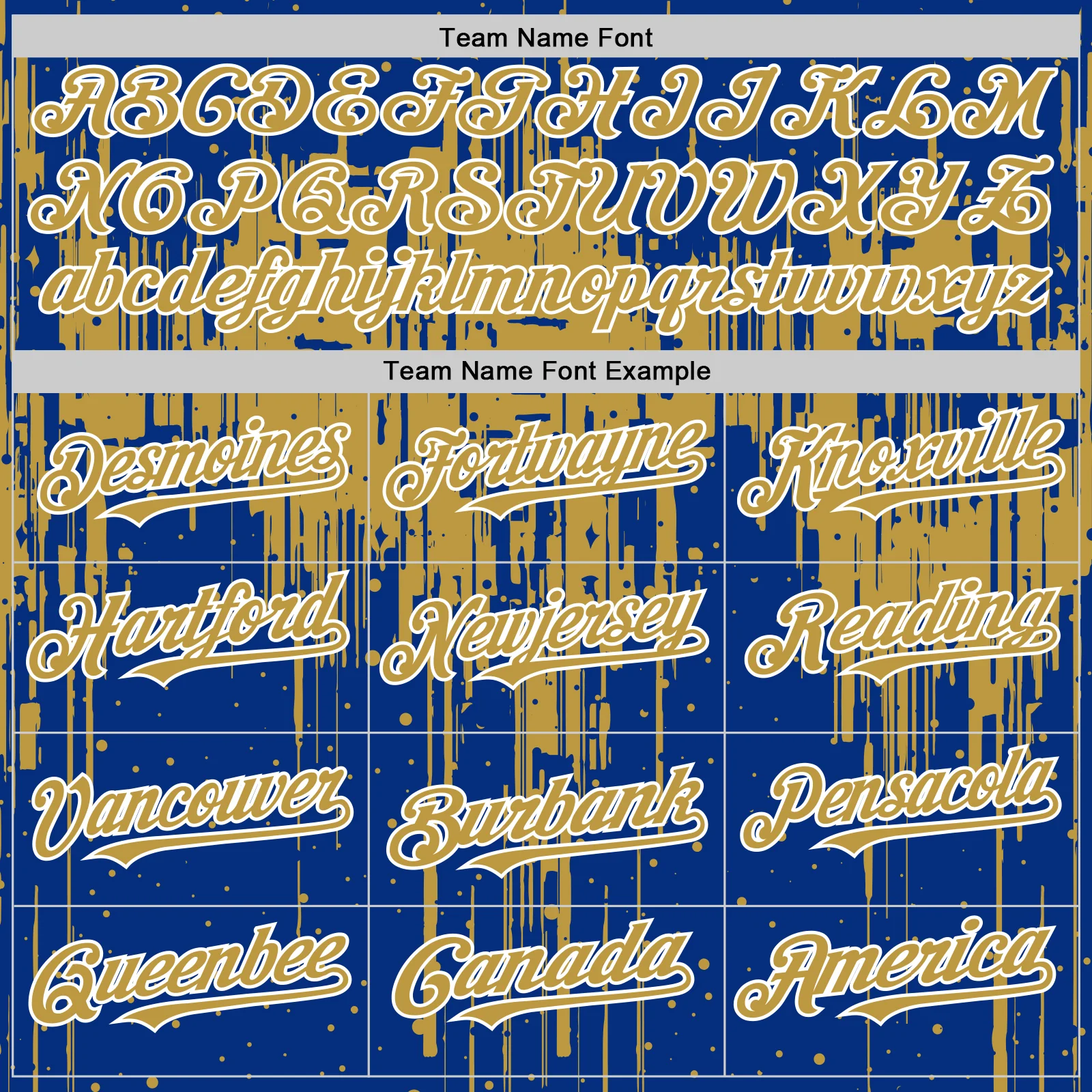 Custom Royal Old Gold-White Dripping Splatter Bomber Full-Snap Varsity Letterman Hoodie Jacket - Image 5