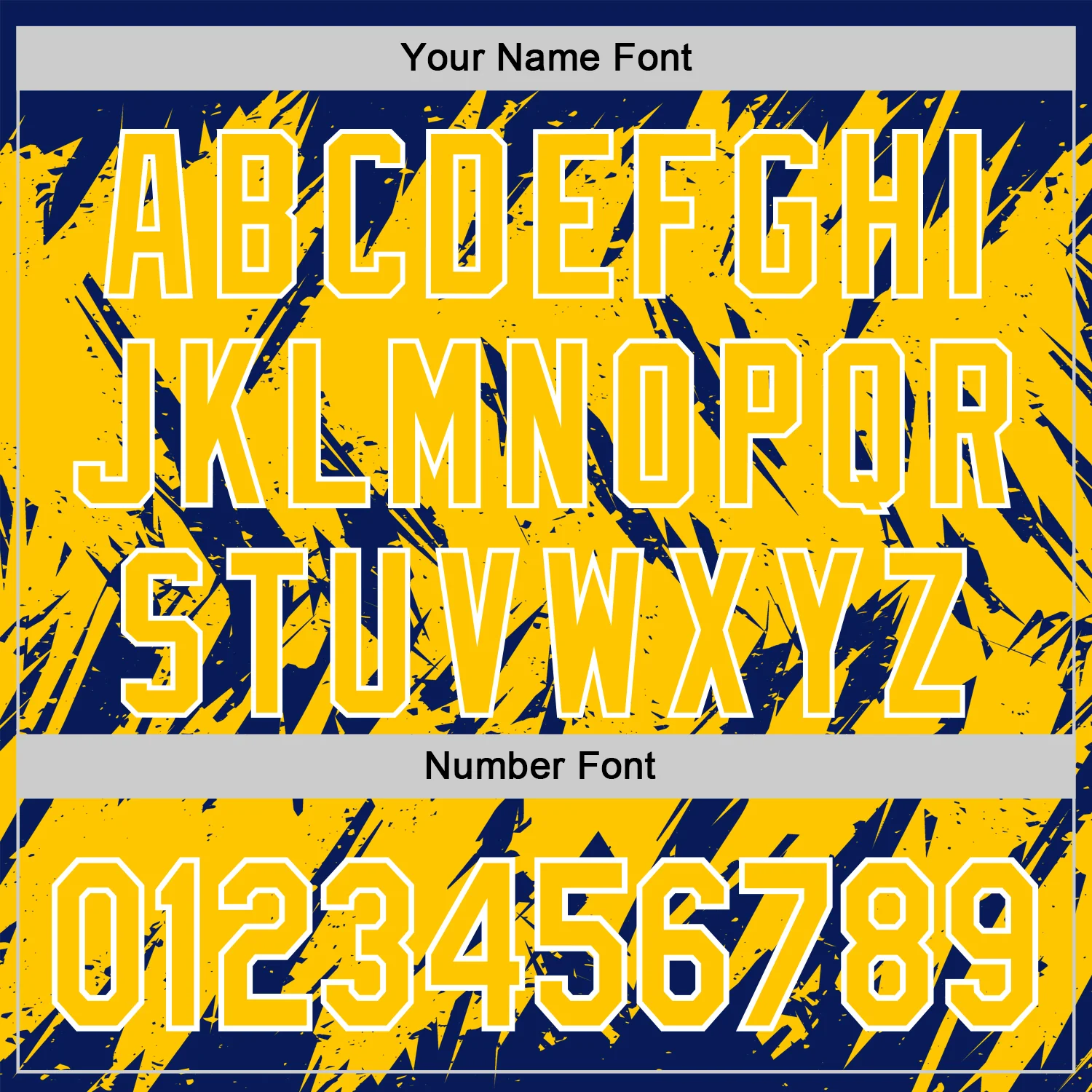 Custom Royal Yellow-White Abstract Sharp Shape Fragment Pattern Bomber Full-Snap Varsity Letterman Hoodie Jacket - Image 6