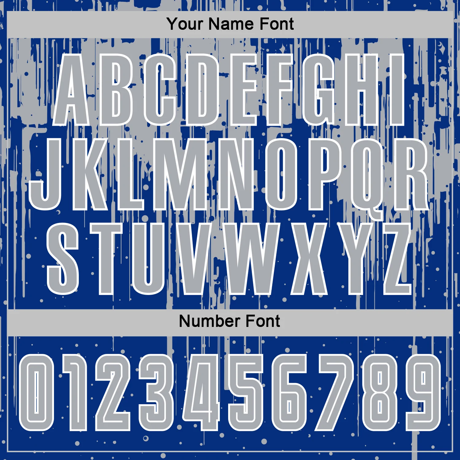 Custom Royal Gray-White Dripping Splatte Pattern Sports Sublimation Soccer Uniform Jersey - Image 6