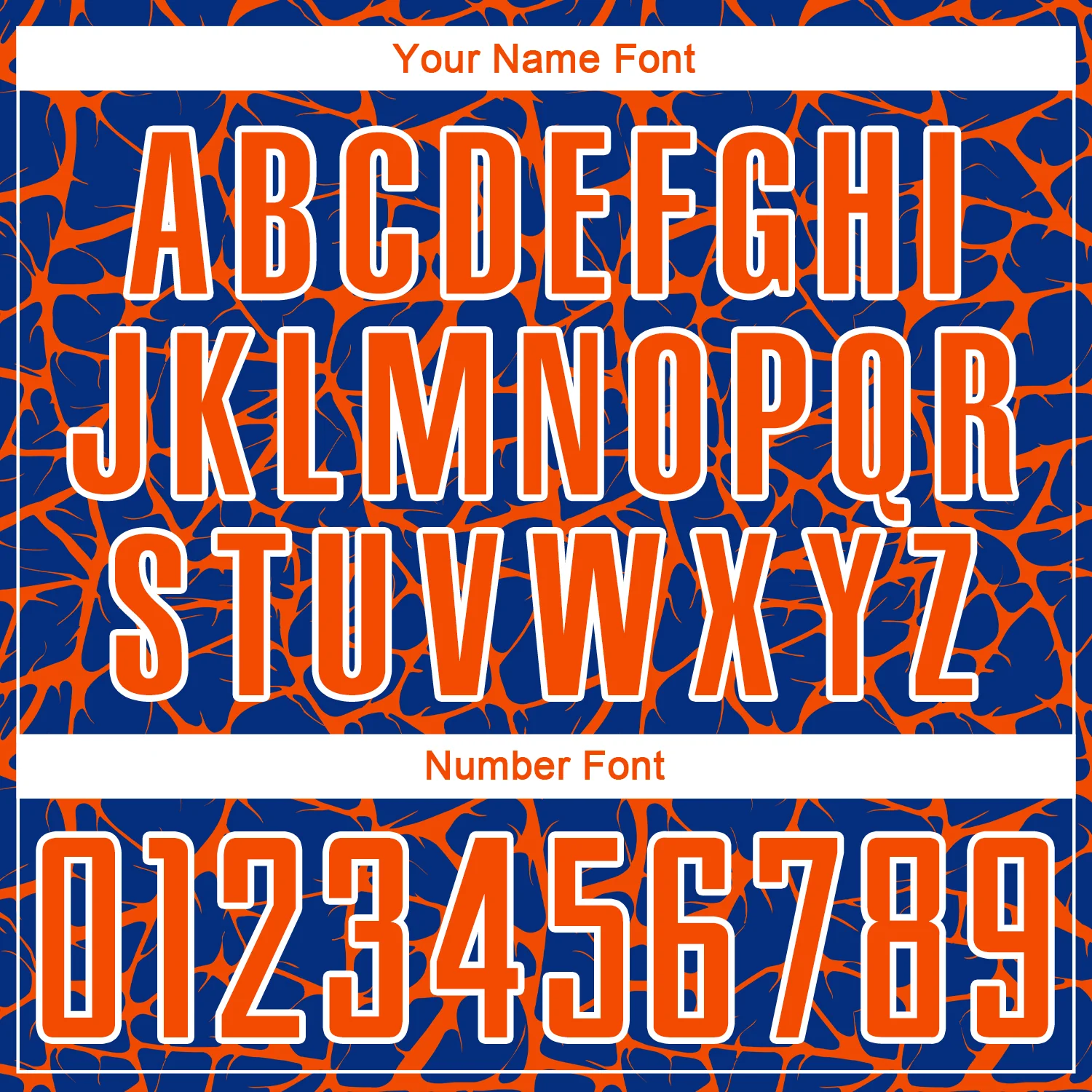 Custom Royal Orange-White Abstract Network Splash Sublimation Soccer Uniform Jersey - Image 6