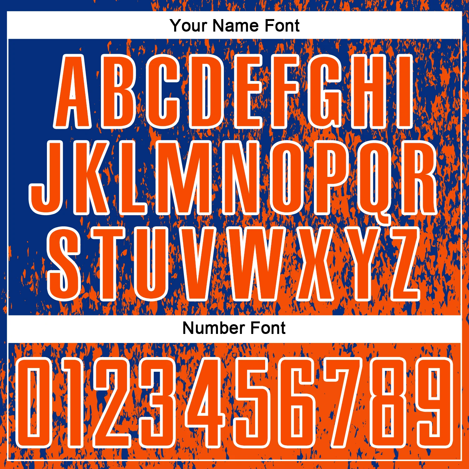 Custom Royal Orange-White Abstract Fragment Art Sublimation Soccer Uniform Jersey - Image 6