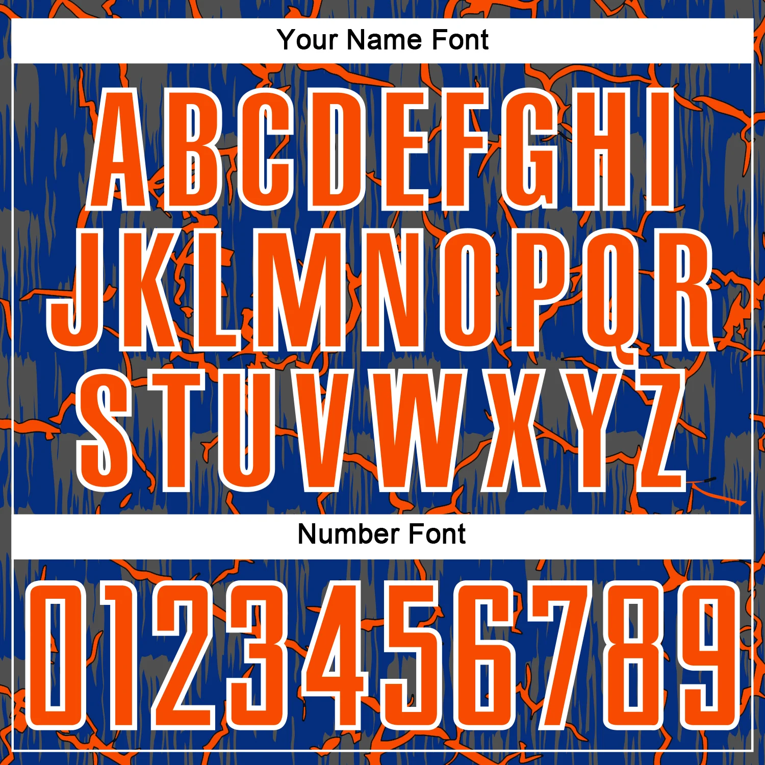 Custom Royal Orange-White Lightning Sublimation Soccer Uniform Jersey - Image 6