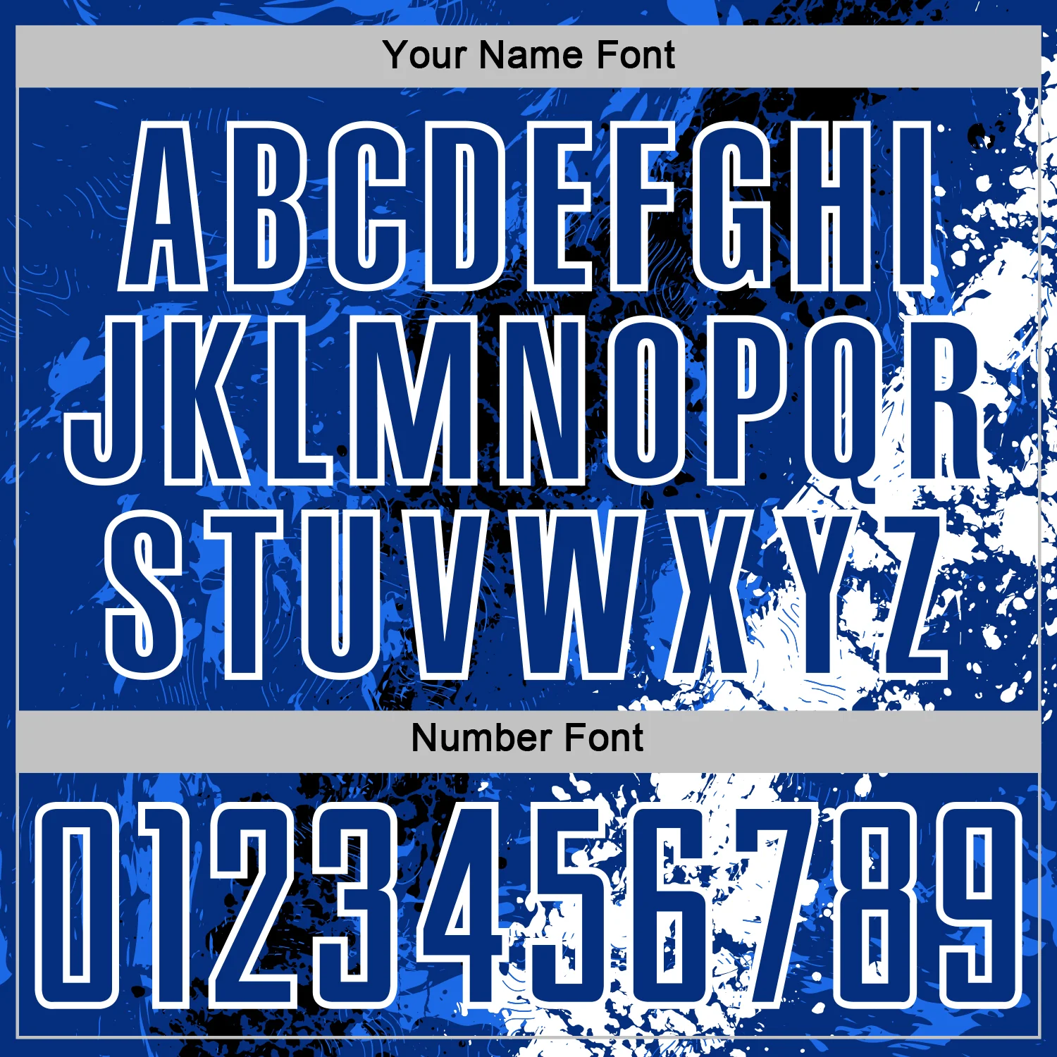 Custom Royal White-Black Dripping Splatter Cracked Texture Sublimation Soccer Uniform Jersey - Image 6