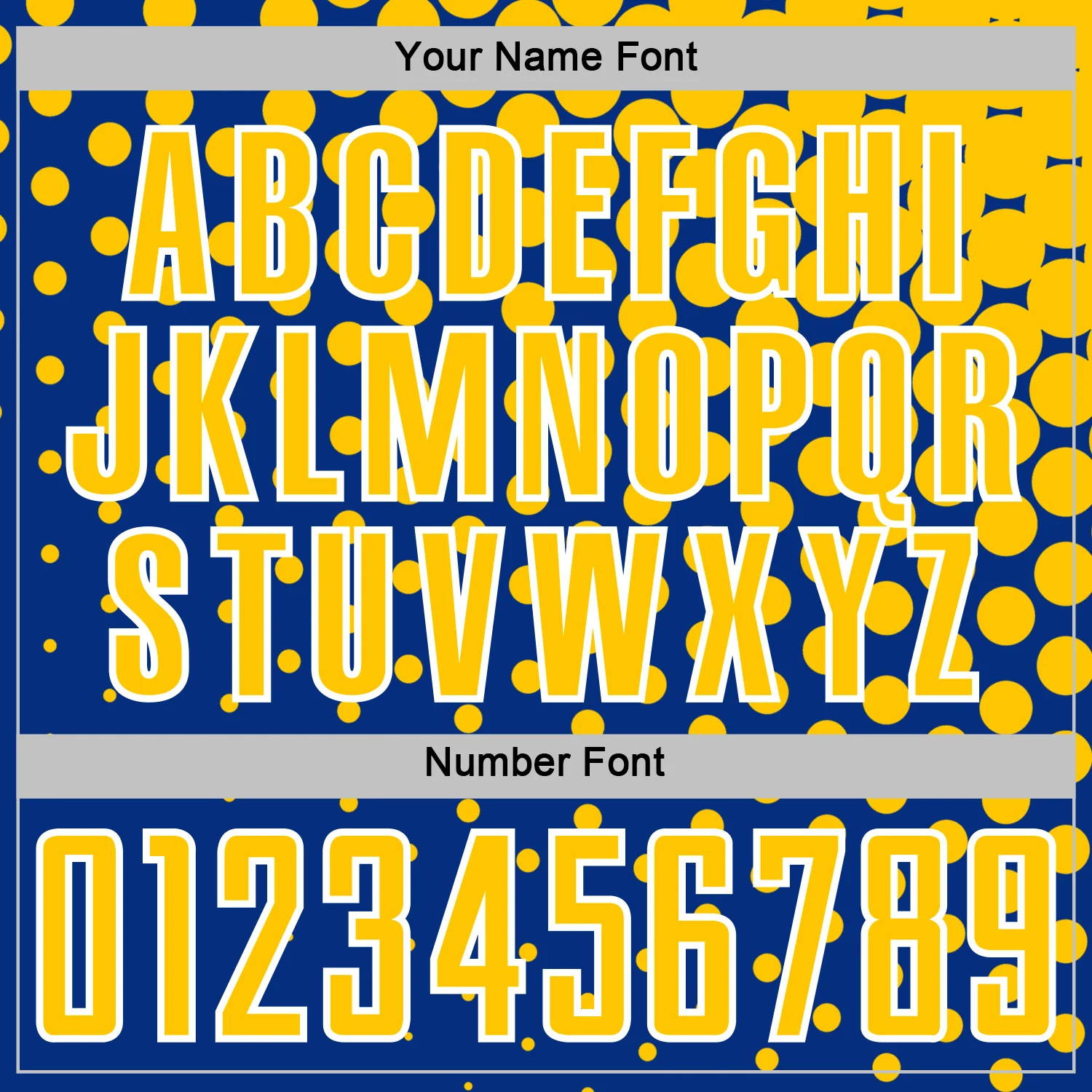 Custom Royal Yellow-White Modern Polka Dot Sublimation Soccer Uniform Jersey - Image 6