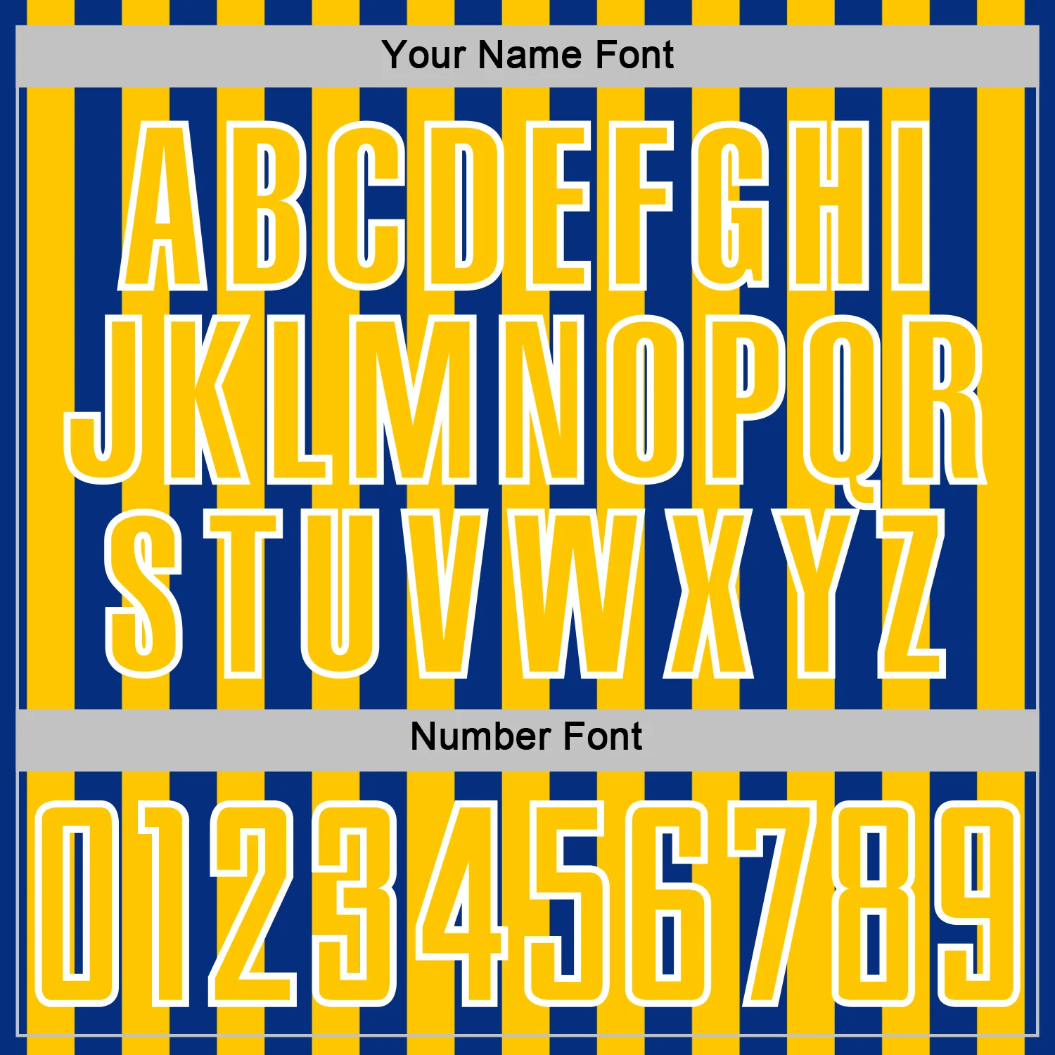 Custom Royal Yellow-White Stripe Sports Sublimation Soccer Uniform Jersey - Image 6