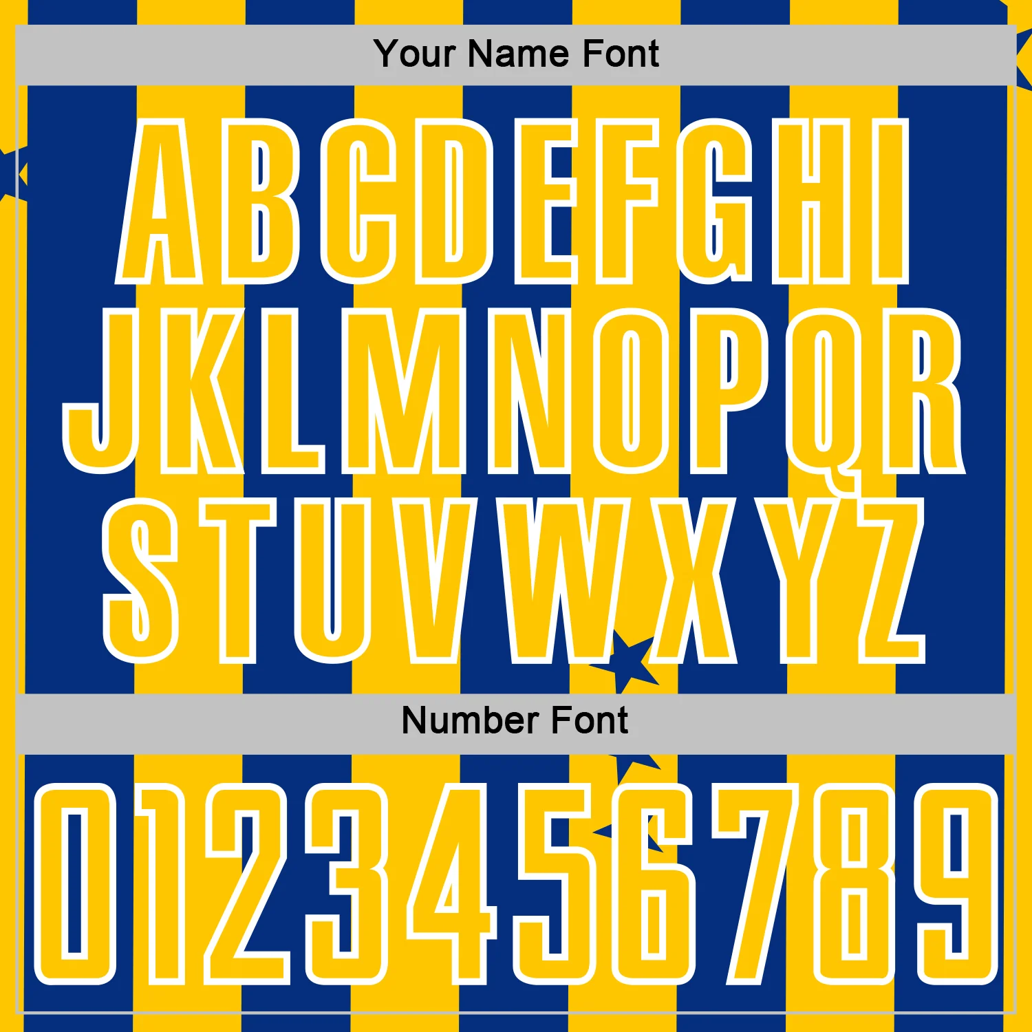 Custom Royal Yellow-White Stars And Stripes Sports Sublimation Soccer Uniform Jersey - Image 6