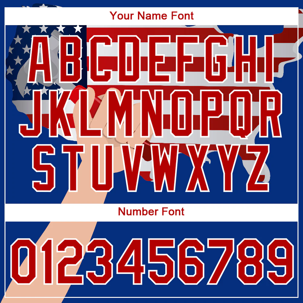 Custom Royal Red-White 3D Pattern Design American Flag Tool Hammer Labor Day Performance T-Shirt - Image 4