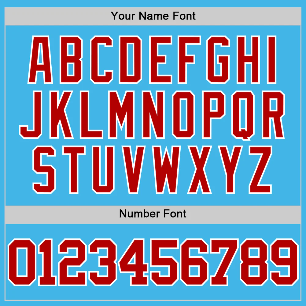 Custom Sky Blue Red-White Authentic Basketball Jersey - Image 4