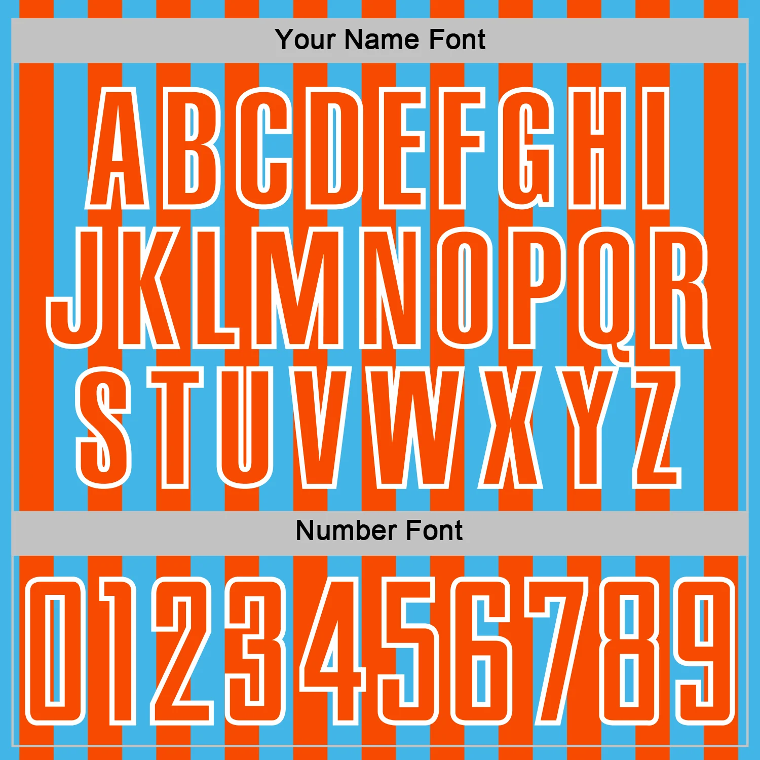 Custom Sky Blue Orange-White Stripe Sports Sublimation Soccer Uniform Jersey - Image 6