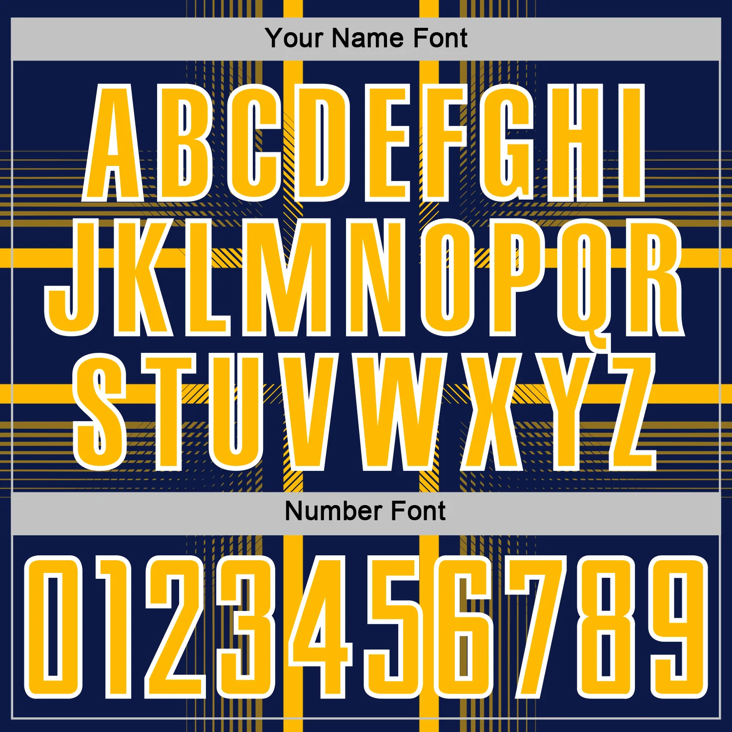 Custom Navy Gold-White Lines Sublimation Soccer Uniform Jersey - Image 6