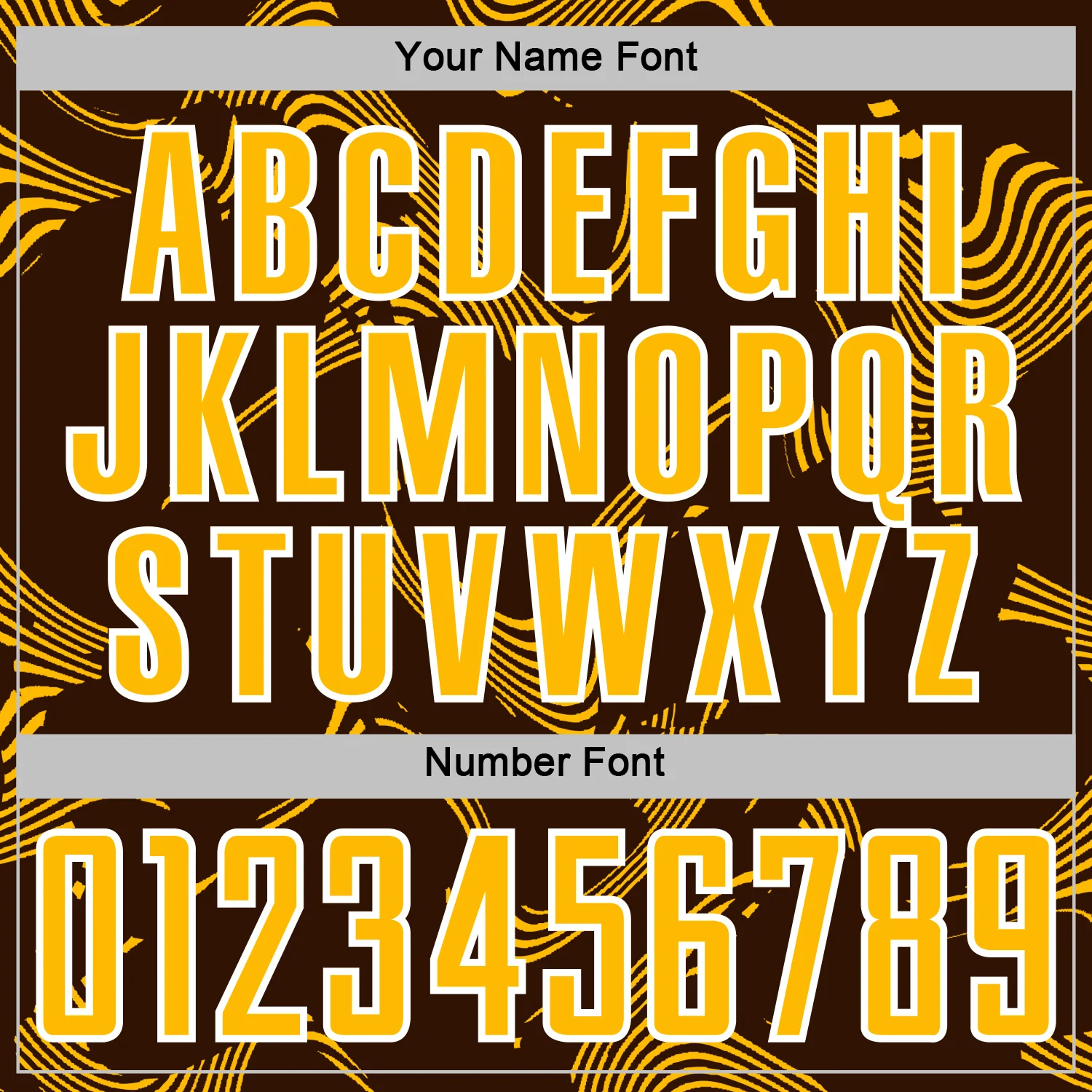 Custom Brown Gold-White Curve Lines Sports Sublimation Soccer Uniform Jersey - Image 6