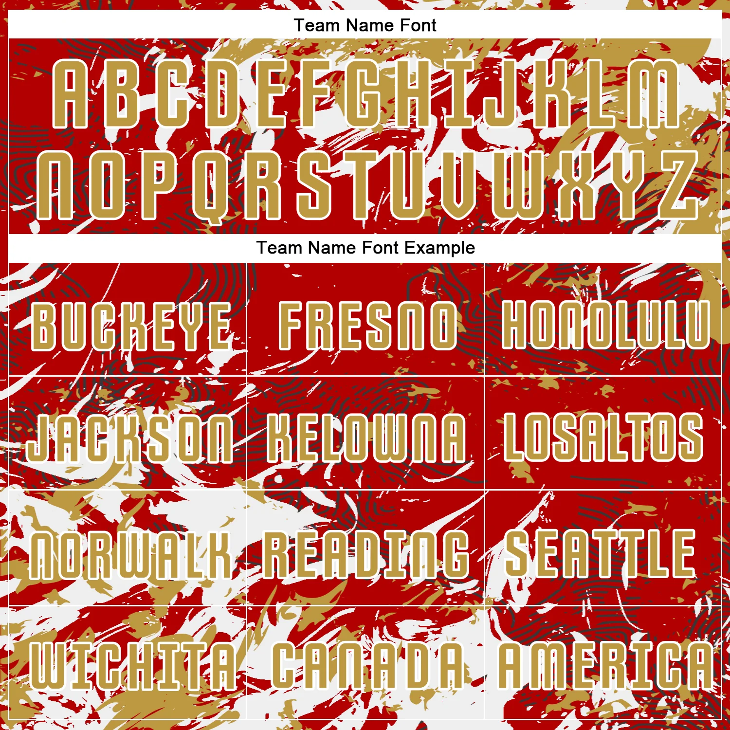 Custom Red Old Gold-White Fluid Art Splash Sublimation Soccer Uniform Jersey - Image 5