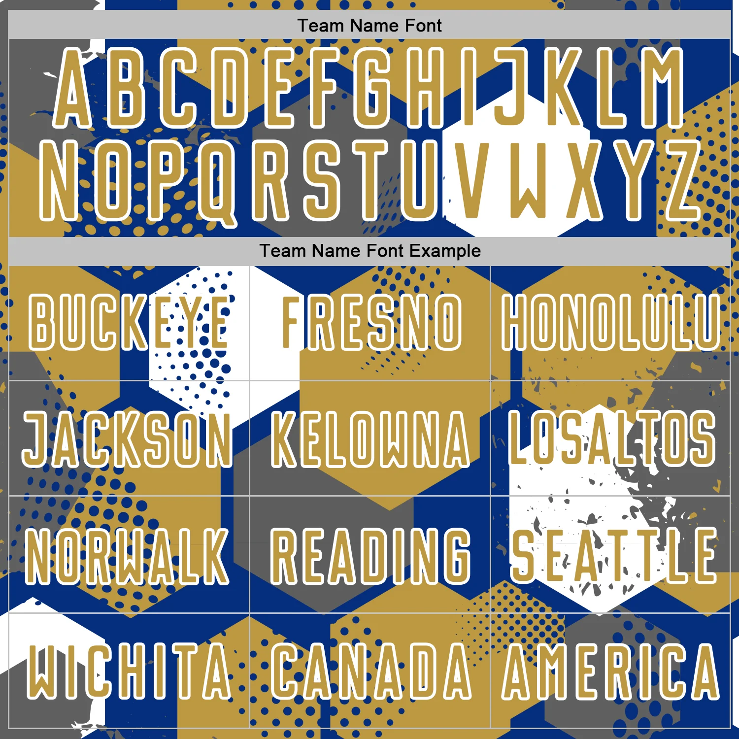 Custom Royal Old Gold-White Geometric Shape Sublimation Soccer Uniform Jersey - Image 5