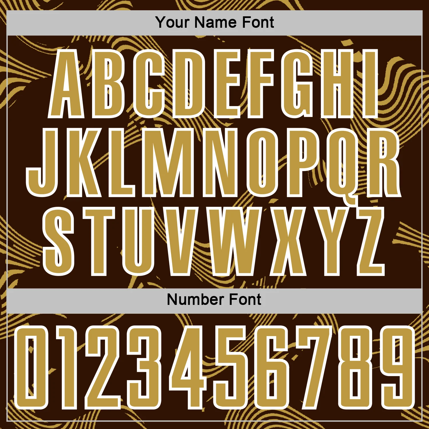 Custom Brown Old Gold-White Curve Lines Sports Sublimation Soccer Uniform Jersey - Image 6