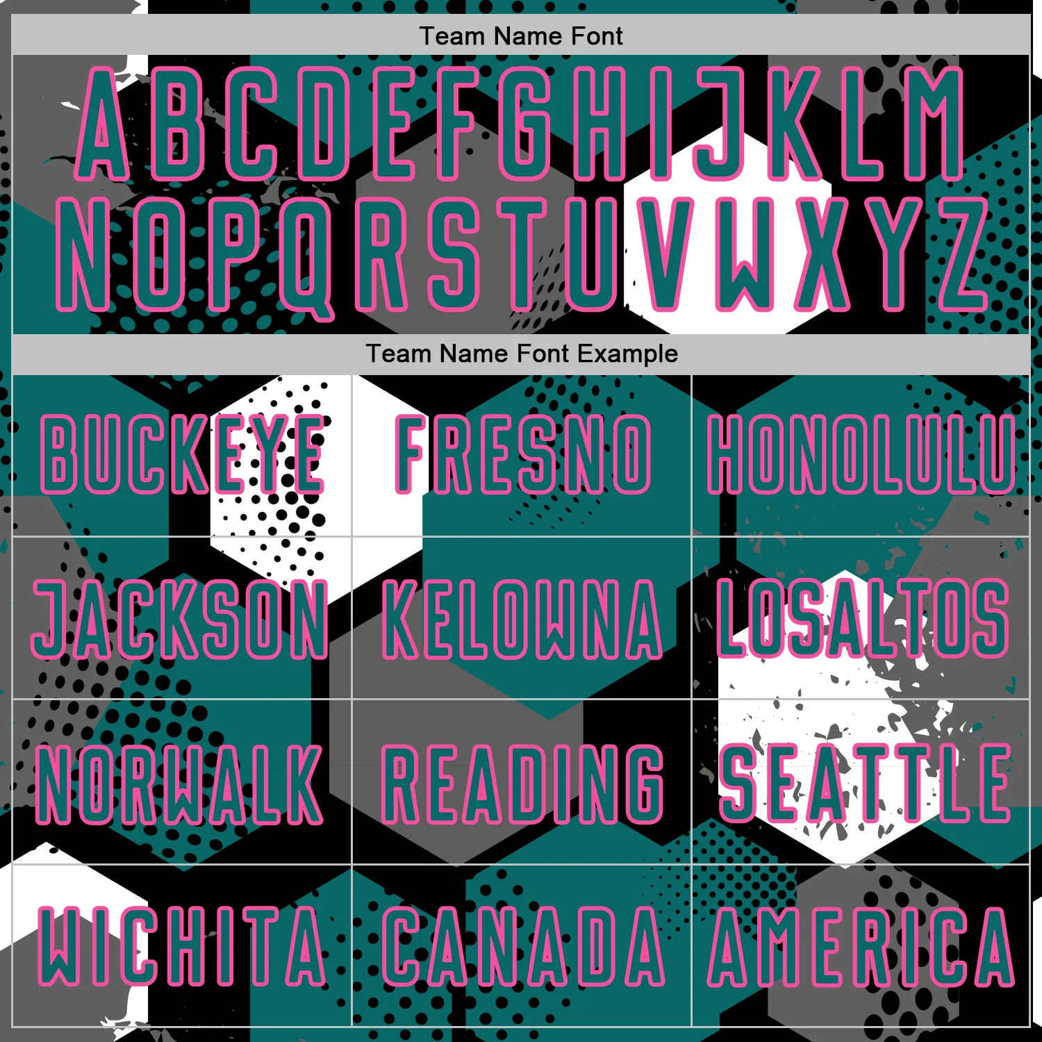 Custom Black Teal White-Pink Geometric Shape Sublimation Soccer Uniform Jersey - Image 5