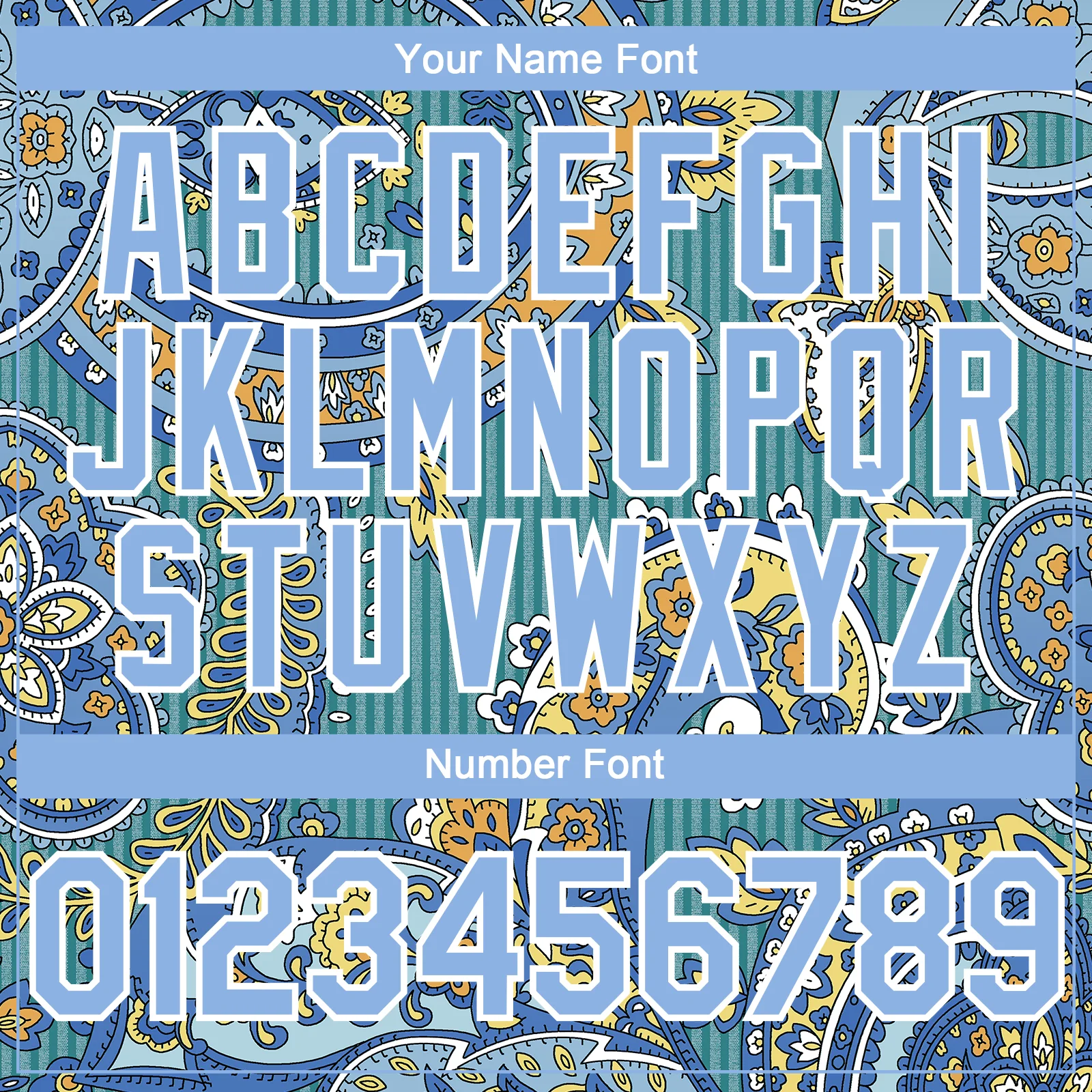 Custom Teal Light Blue-White Rave Party Ethnic Paisley Bandana Authentic Baseball Jersey - Image 5