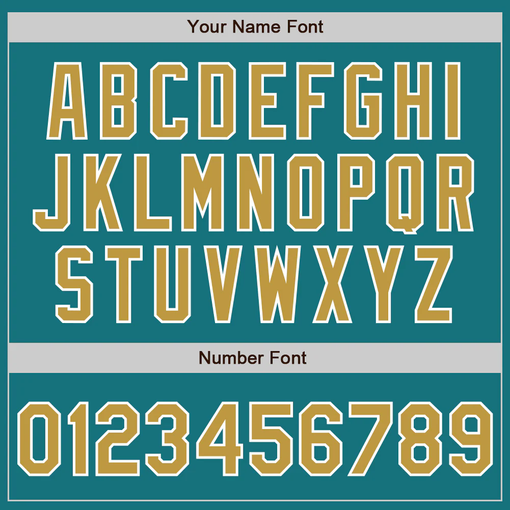 Custom Teal Old Gold-White Authentic Two Tone Baseball Jersey - Image 5