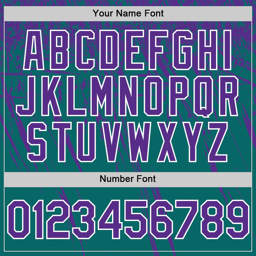 Custom Teal Purple-White Distressed Scratch Brush Stroke Authentic Baseball Jersey - Image 5