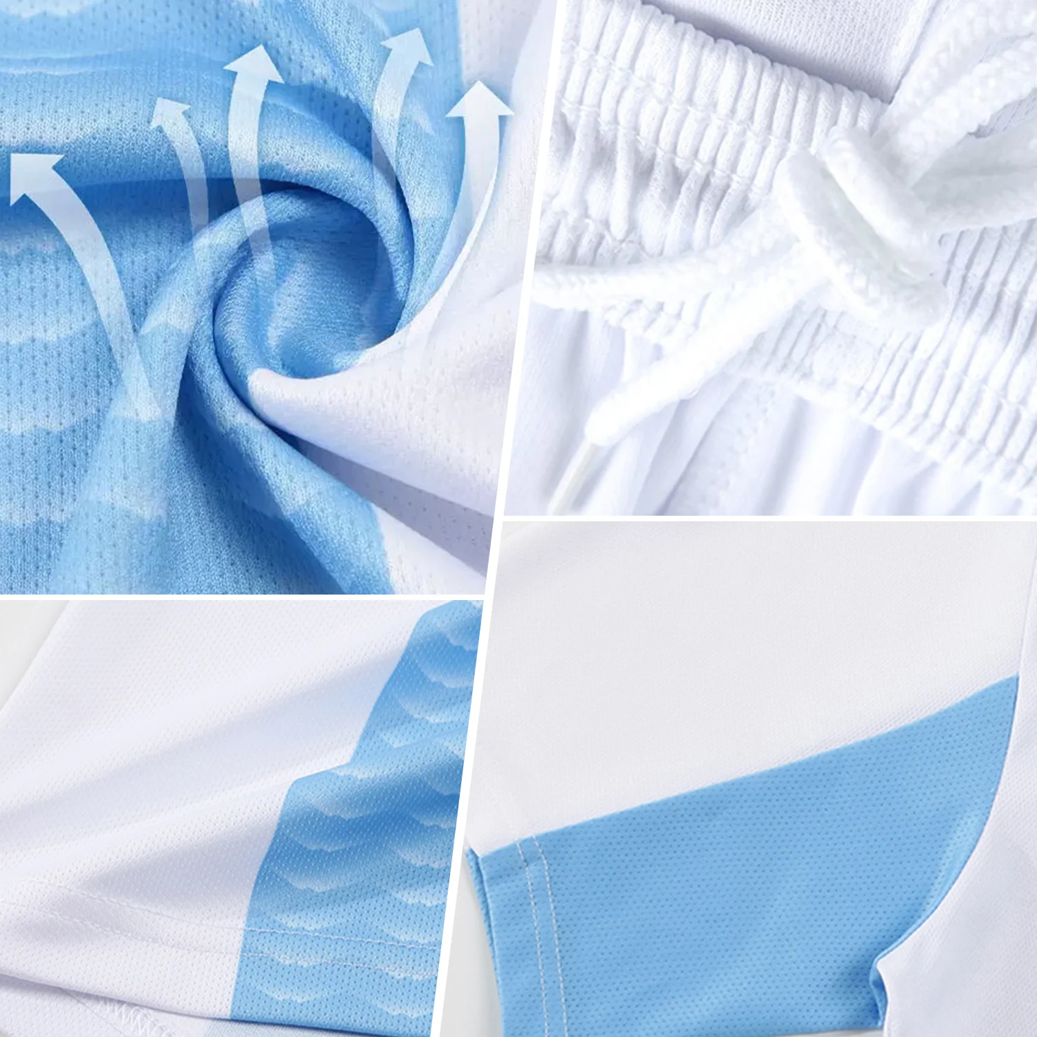 Custom Teal Crimson-White Abstract Line Sports Sublimation Soccer Uniform Jersey - Image 3