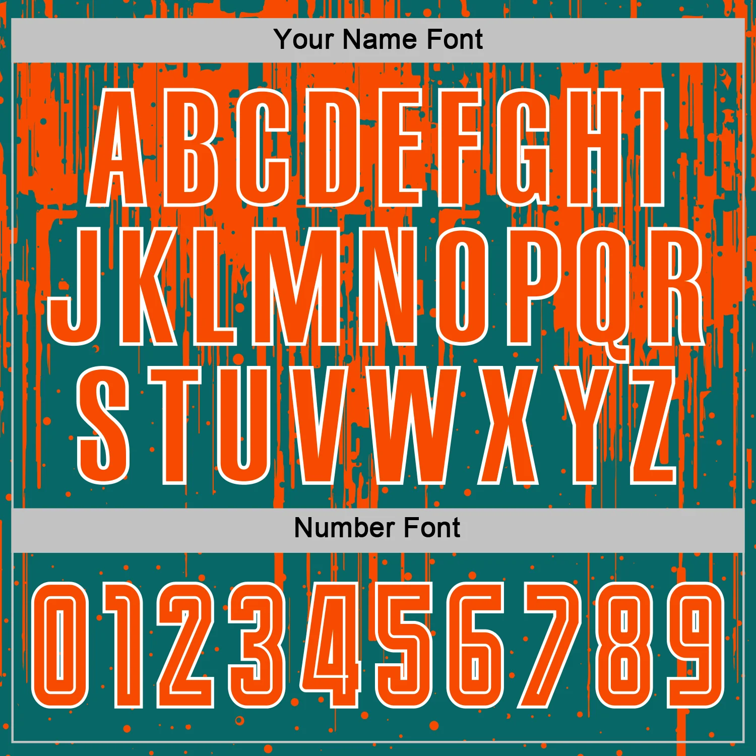 Custom Teal Orange-White Dripping Splatte Pattern Sports Sublimation Soccer Uniform Jersey - Image 6