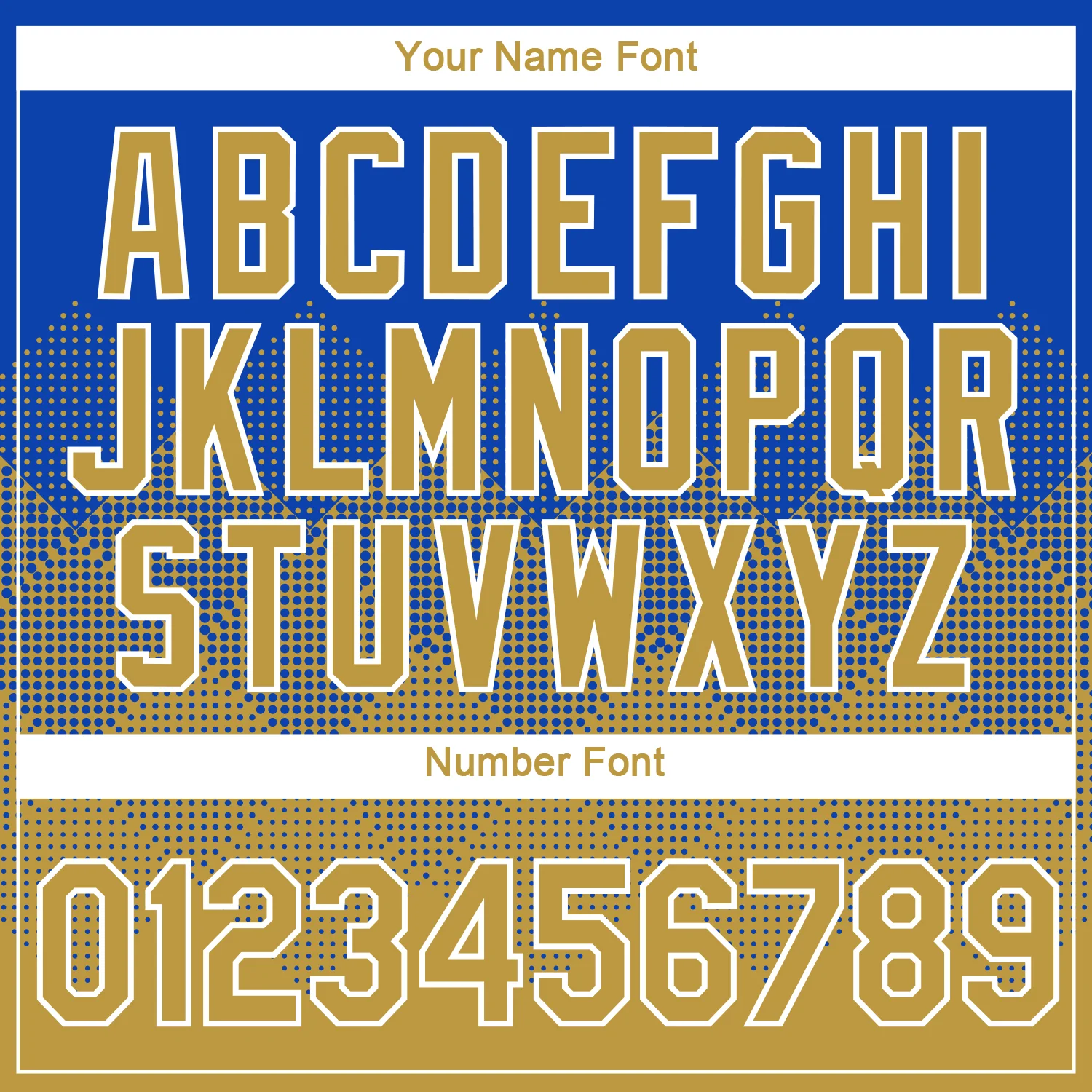 Custom Thunder Blue Old Gold-White 3D Pattern Design Gradient Square Shapes Performance T-Shirt - Image 4
