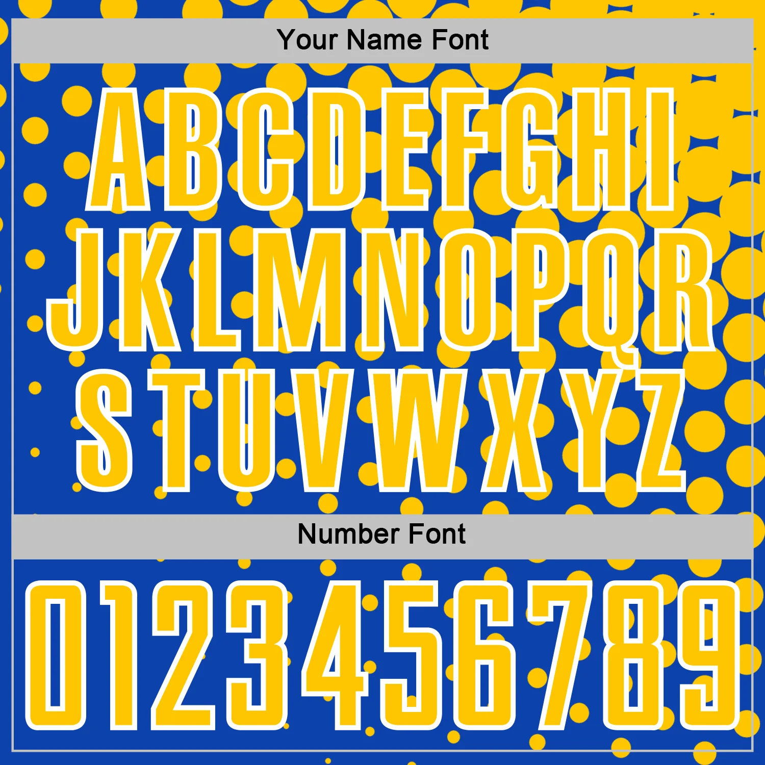 Custom Thunder Blue Yellow-White Modern Polka Dot Sublimation Soccer Uniform Jersey - Image 6