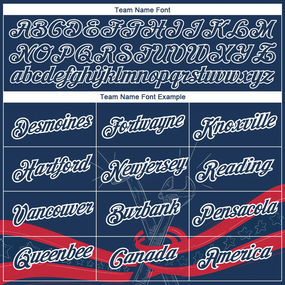 Custom US Navy Blue White-Red 3D Pattern Design Tool Wrench And Hammer Labor Day Performance T-Shirt - Image 3