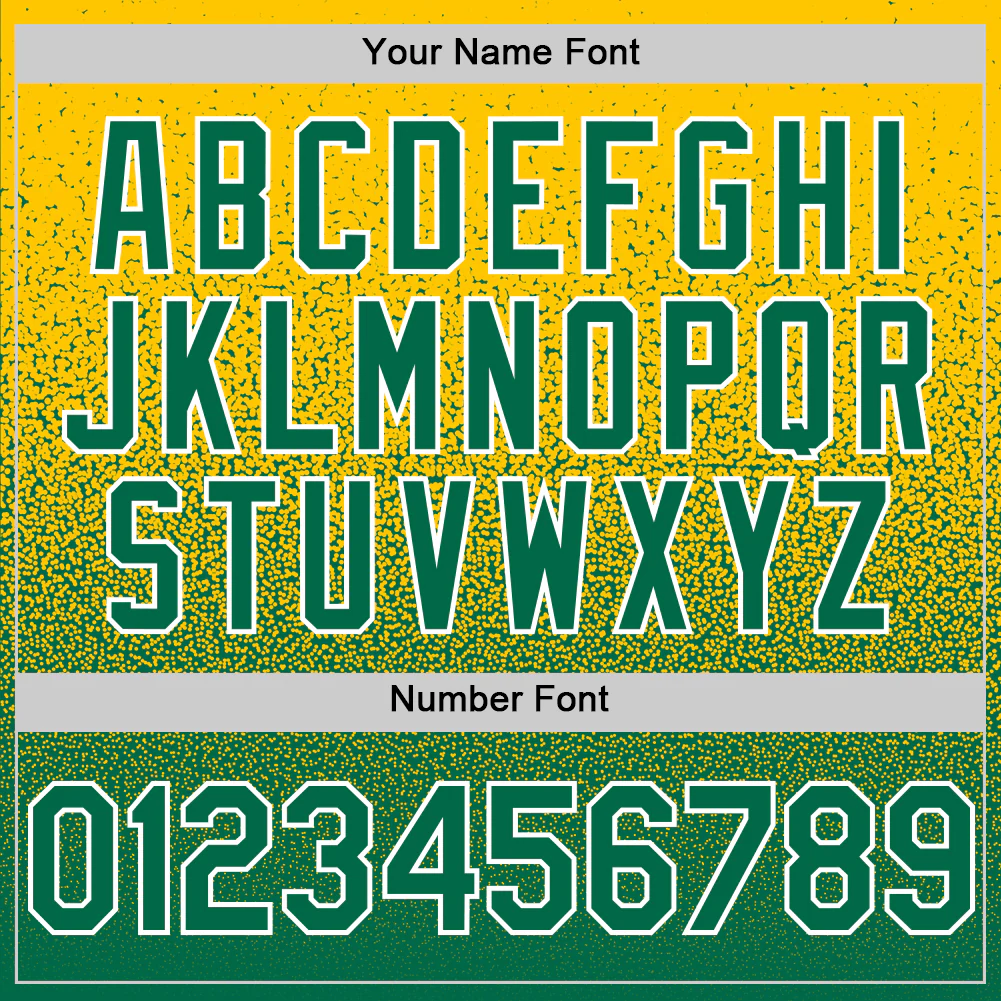 Custom Yellow Kelly Green-White Fade Fashion Speckle Authentic Baseball Jersey - Image 5