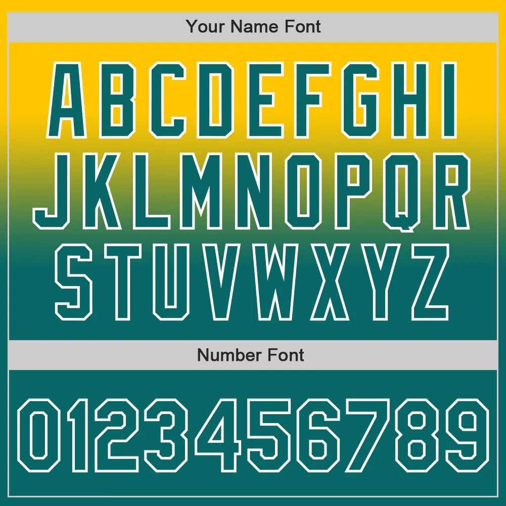 Custom Yellow Teal-White Authentic Fade Fashion Baseball Jersey - Image 5