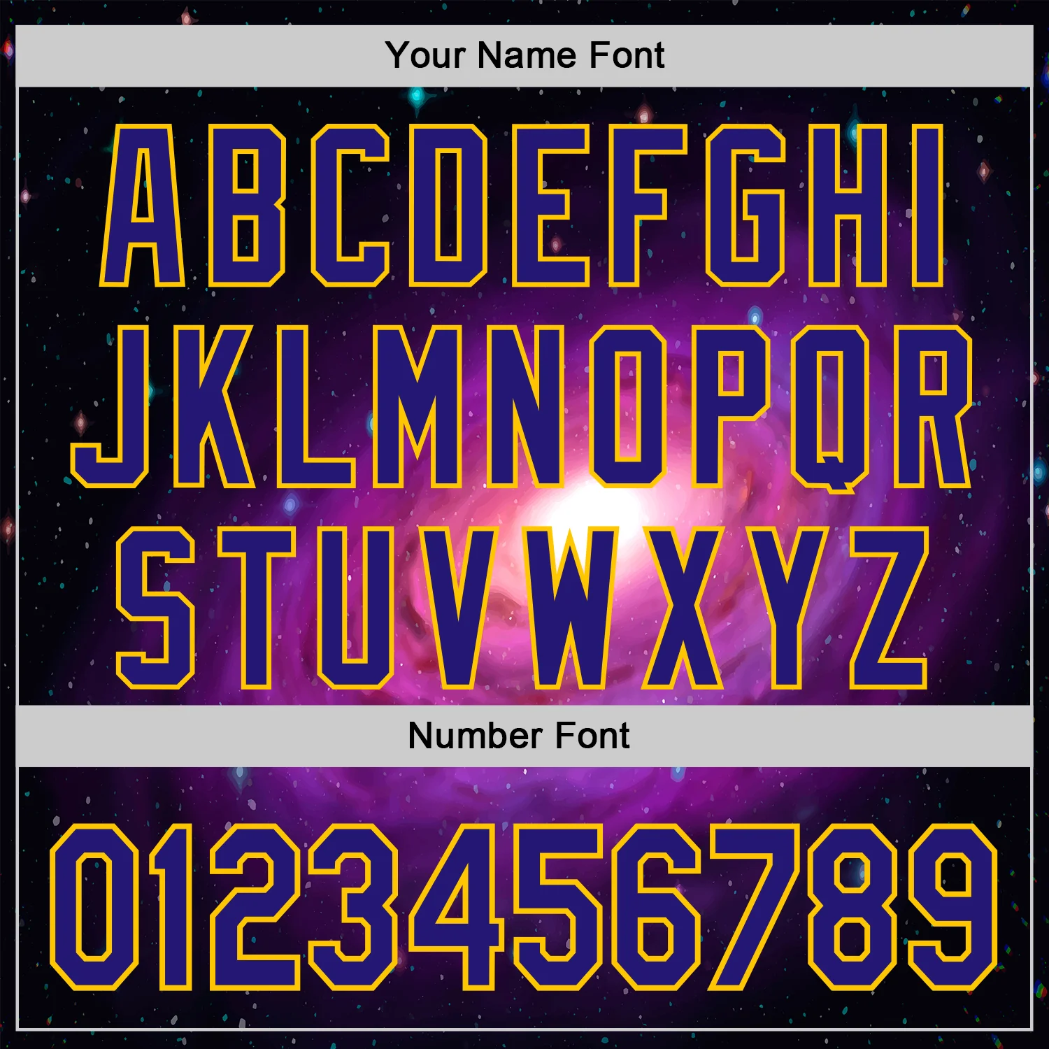 Custom Black Dark Purple-Yellow Alien UFO Space Galaxy Authentic Baseball Jersey - Image 5