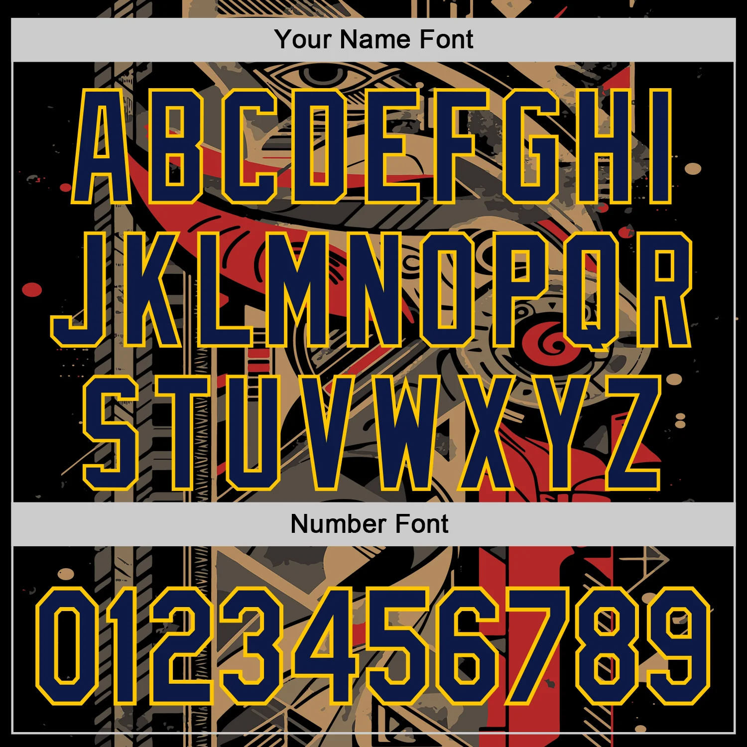 Custom Black Navy-Yellow 3D Pattern Design Burner Costumes Abstract Shape Authentic Baseball Jersey - Image 5