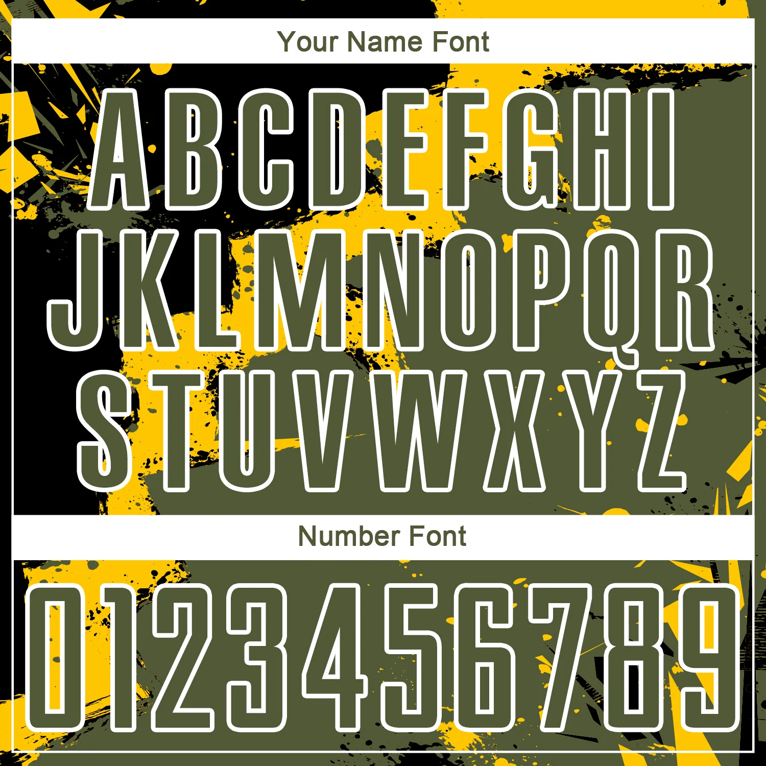 Custom Black Olive-Yellow Spalsh Sublimation Soccer Uniform Jersey - Image 6