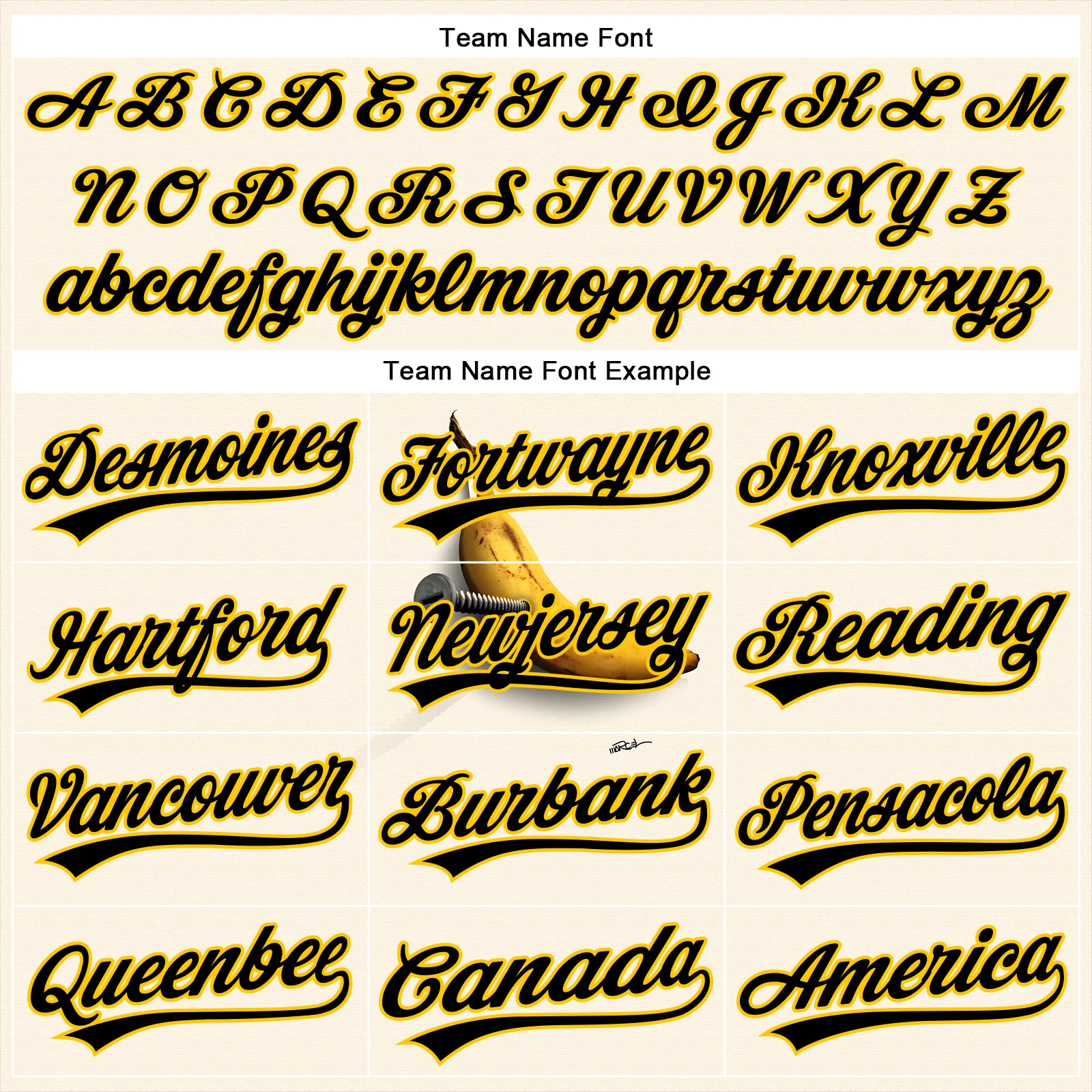 Custom Cream Black-Yellow 3D Marcel Caram Bananas Reinterpretation Authentic Baseball Jersey - Image 4