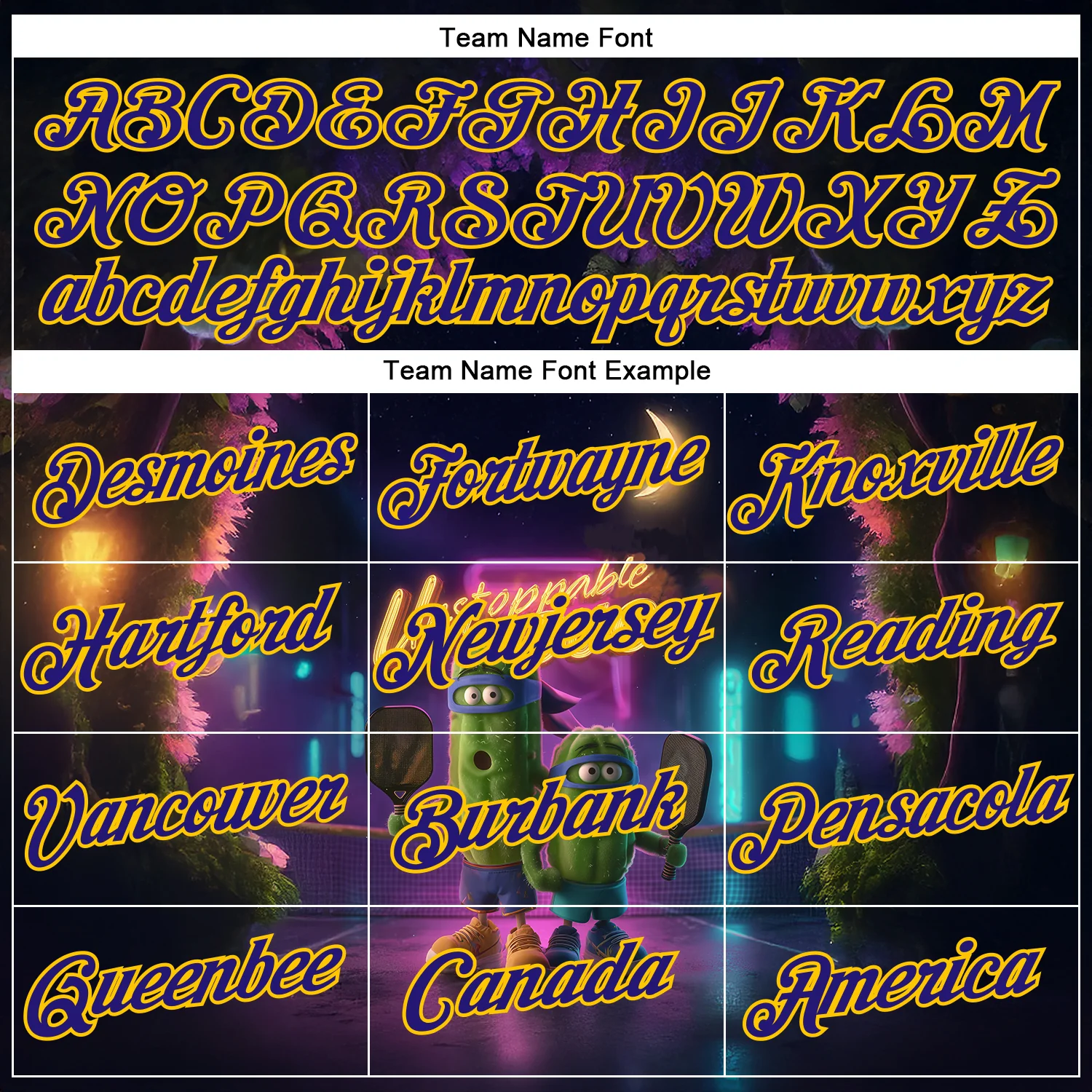 Custom Dark Purple Yellow 3D Funny Pickleball Paddles Balls Performance T-Shirt - Image 3