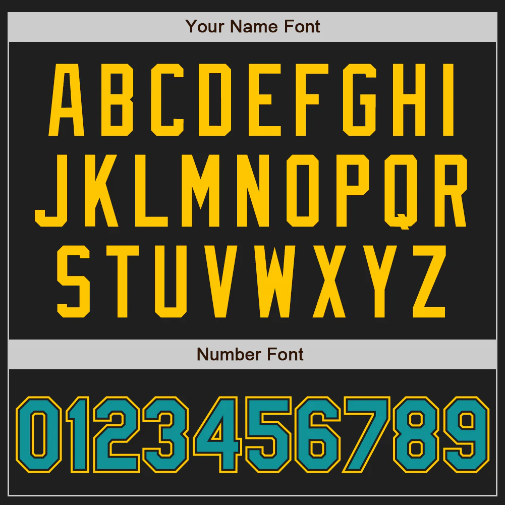 Custom Stitched Black Teal-Yellow Baseball Pullover Sweatshirt Hoodie - Image 4