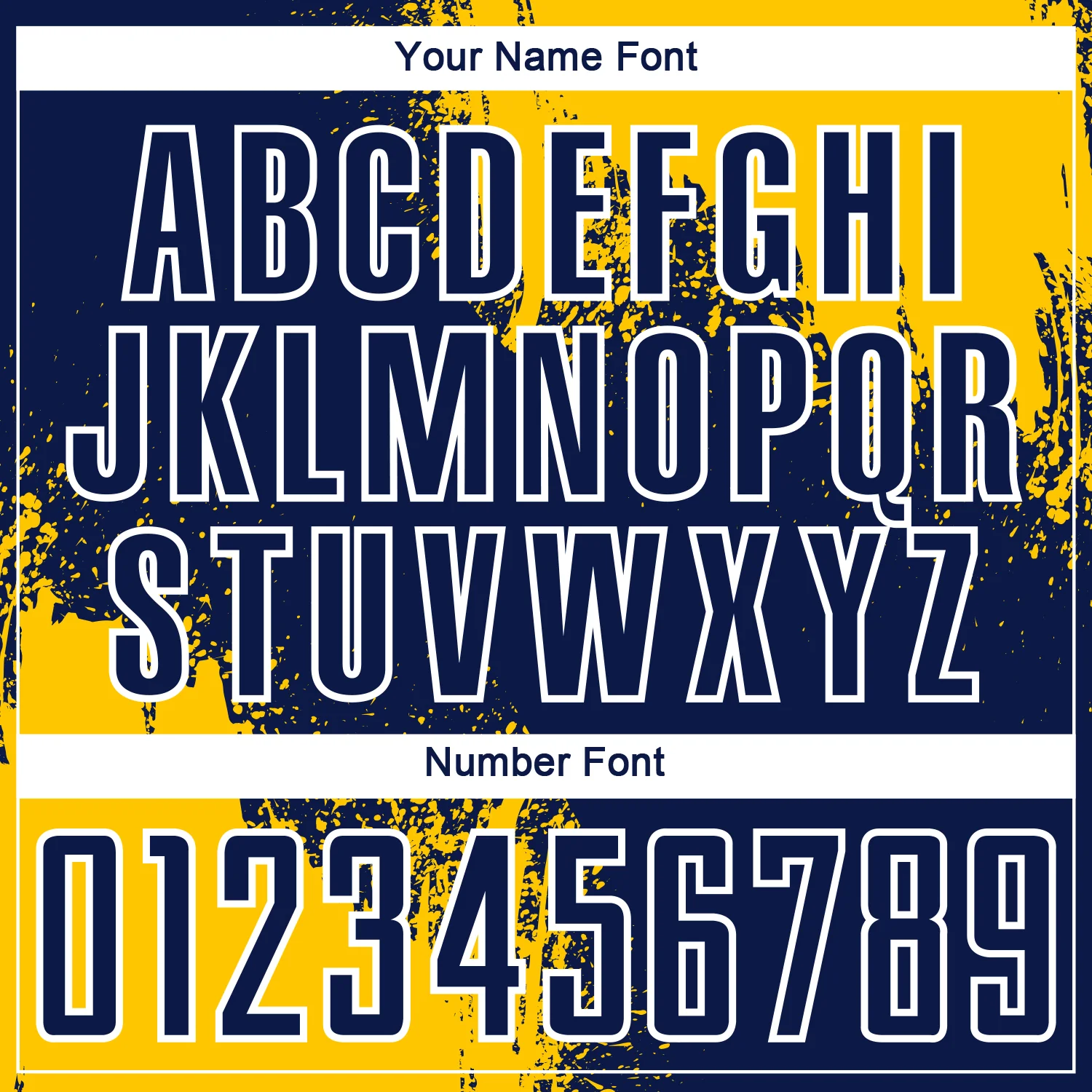 Custom Navy Yellow-White Abstract Brush Stroke Sports Sublimation Soccer Uniform Jersey - Image 6
