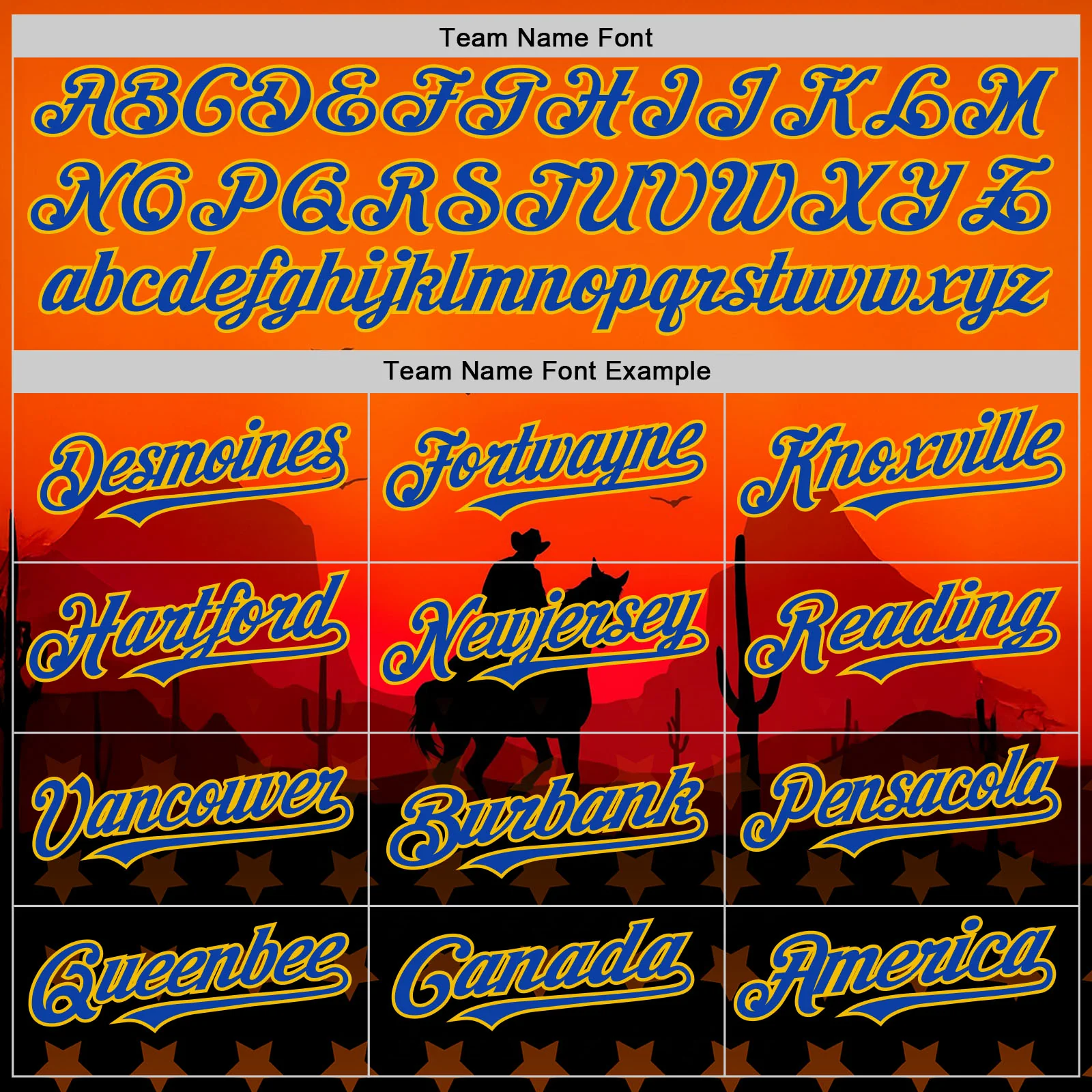 Custom Orange Thunder Blue-Yellow Texas Cowboy City Edition Authentic Baseball Jersey - Image 4