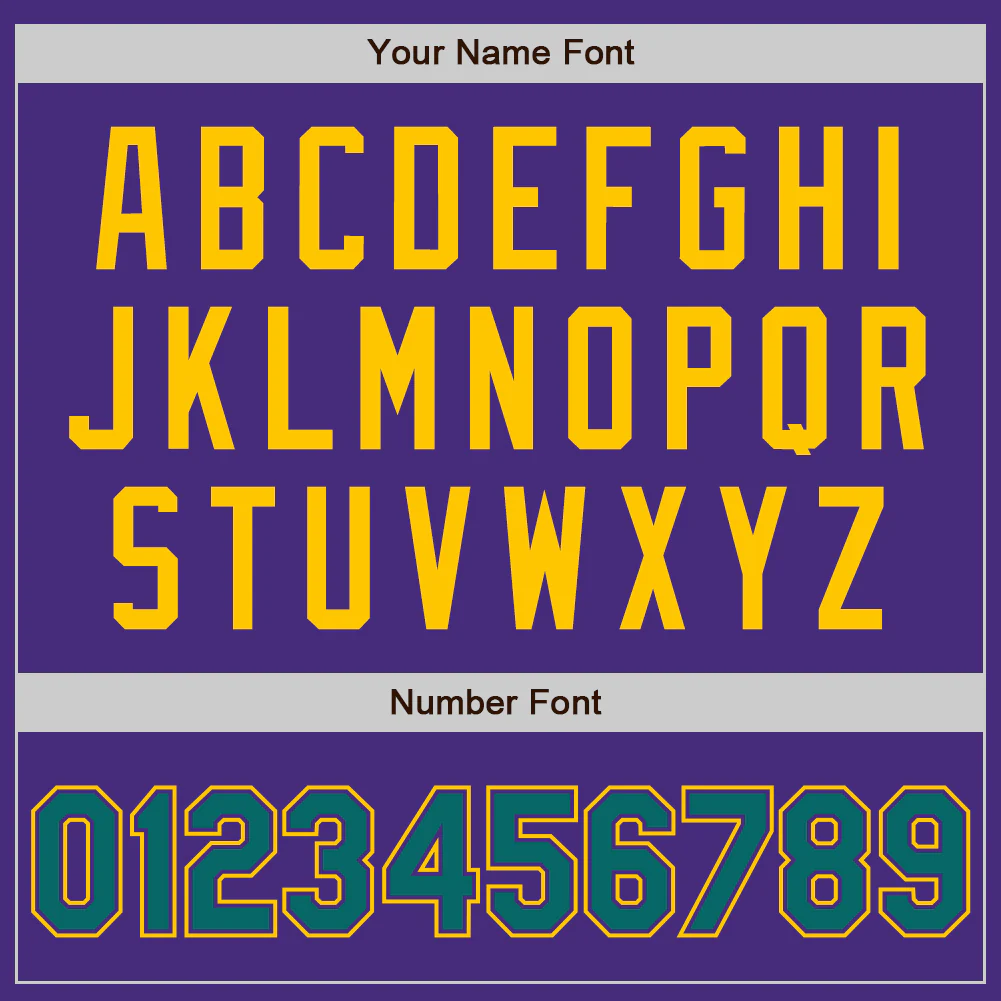 Custom Purple Teal-Yellow Authentic Two Tone Baseball Jersey - Image 5