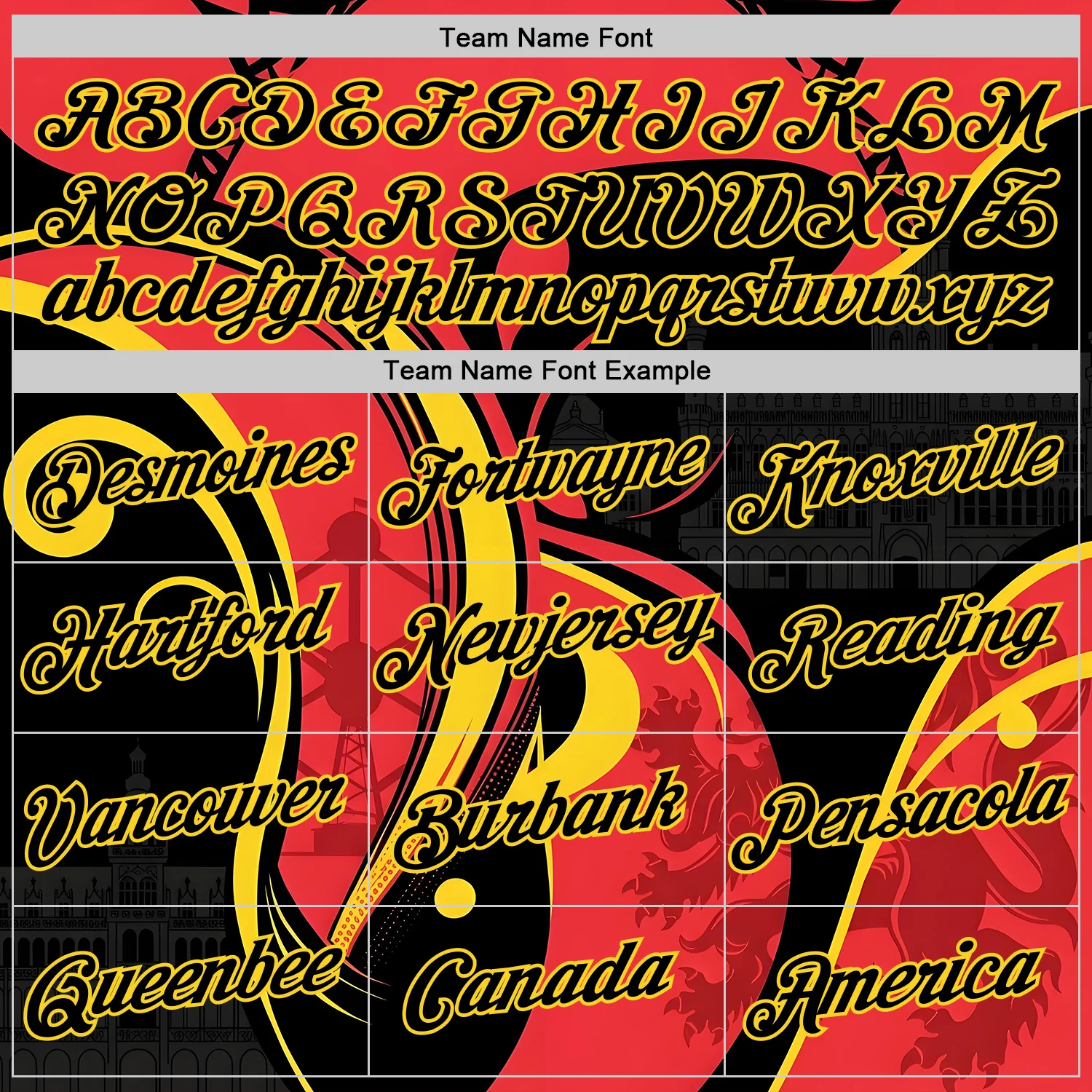 Custom Red Black-Yellow Belgium Abstract Soccer Jersey Performance T-Shirt - Image 3