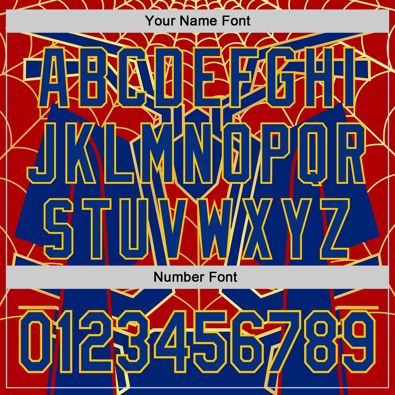 Custom Royal Yellow 3D Pattern Design Superhero Spiderman Authentic Baseball Jersey - Image 5