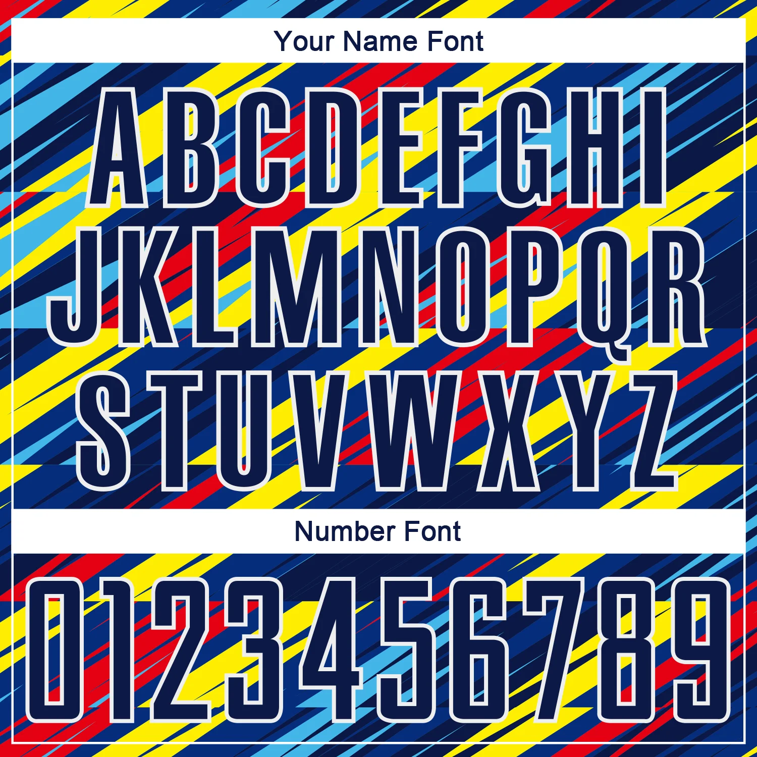 Custom Royal Navy Yellow Blue-Red Colombia Diagonal Stripes Sublimation Soccer Uniform Jersey - Image 6