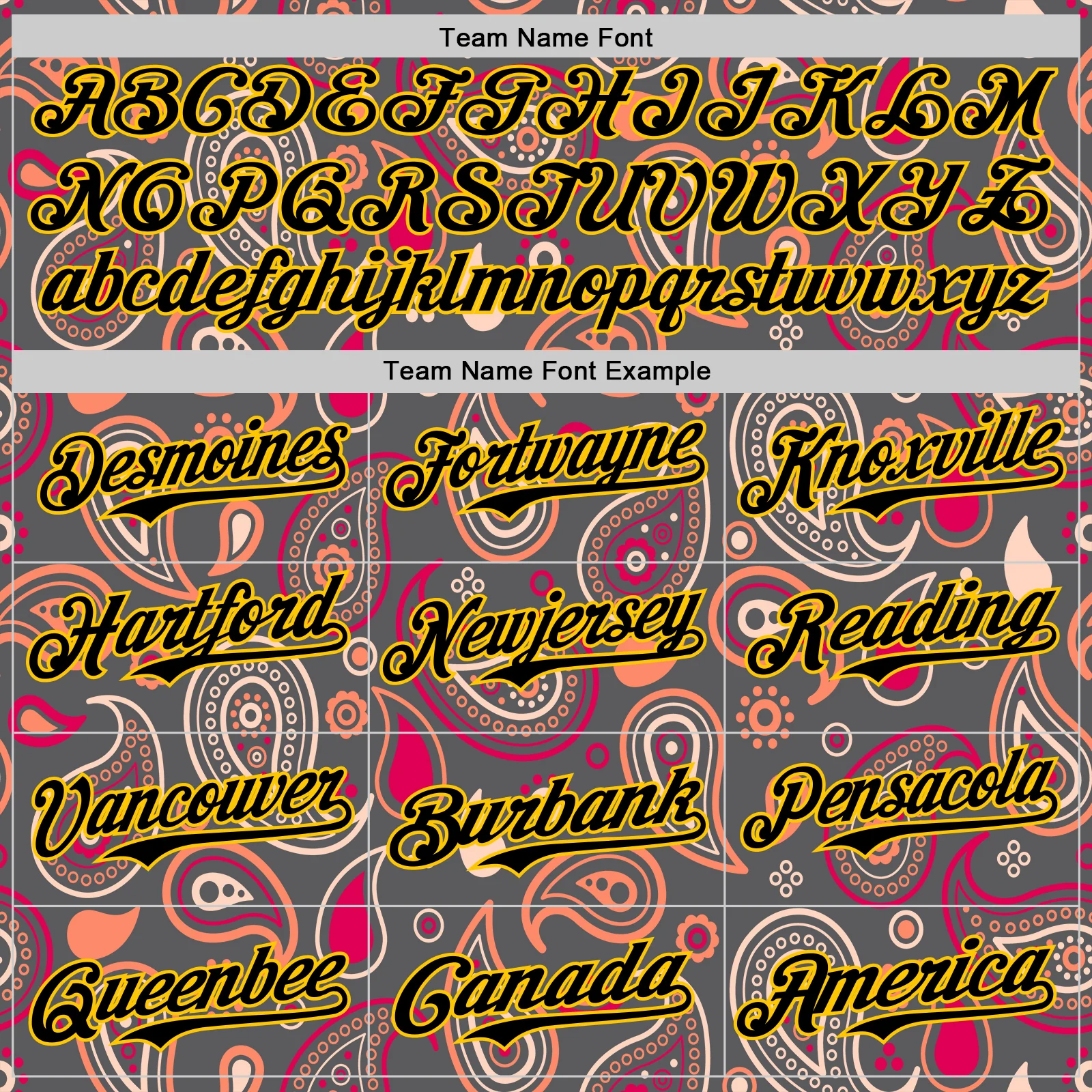 Custom Steel Gray Black-Yellow 3D Pattern Design Burner Costumes Paisley Bandana Authentic Baseball Jersey - Image 4