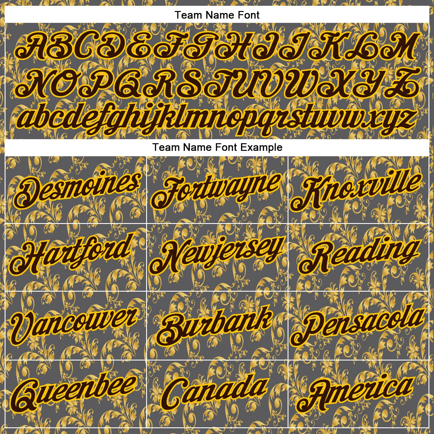 Custom Stitched Steel Gray Brown-Yellow 3D Pattern Design Golden Subtle Floral Sports Pullover Sweatshirt Hoodie - Image 3