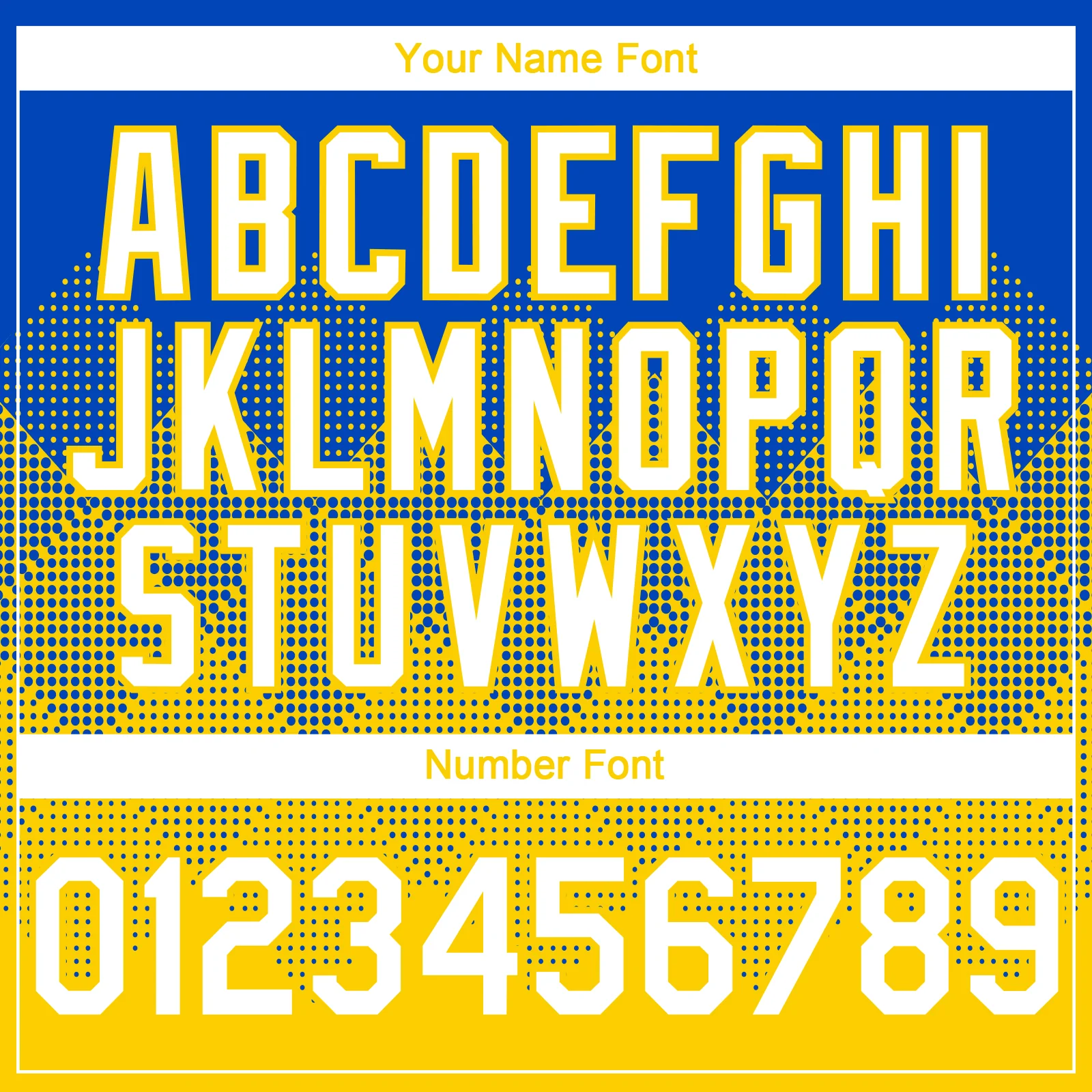 Custom Thunder Blue White-Yellow 3D Gradient Square Shape Authentic Baseball Jersey - Image 5